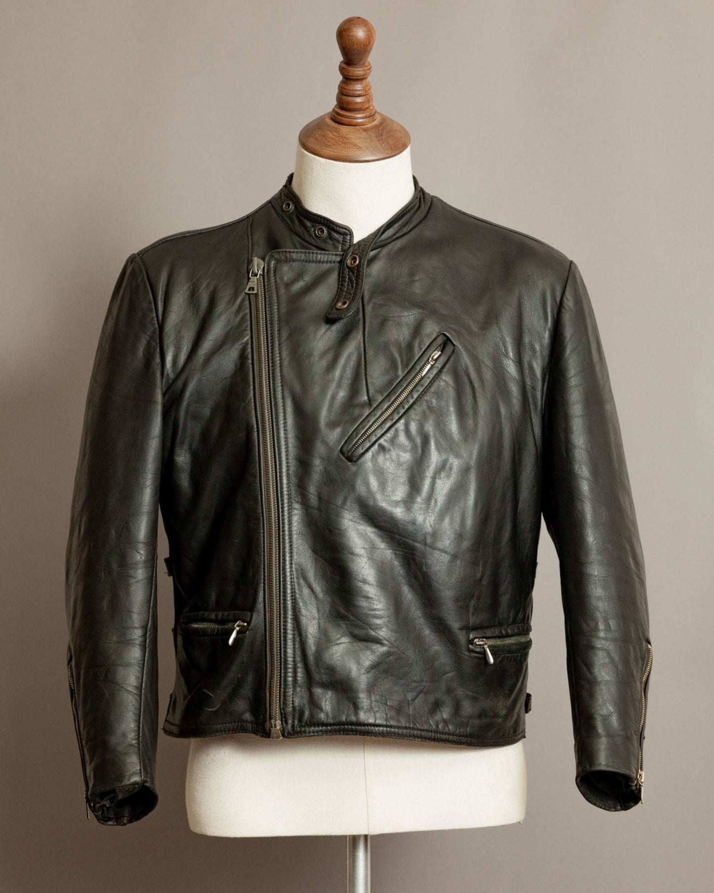 Vintage WW2 German Horsehide Leather Motorcycle Despatch Rider Jacket - Small (38-40)