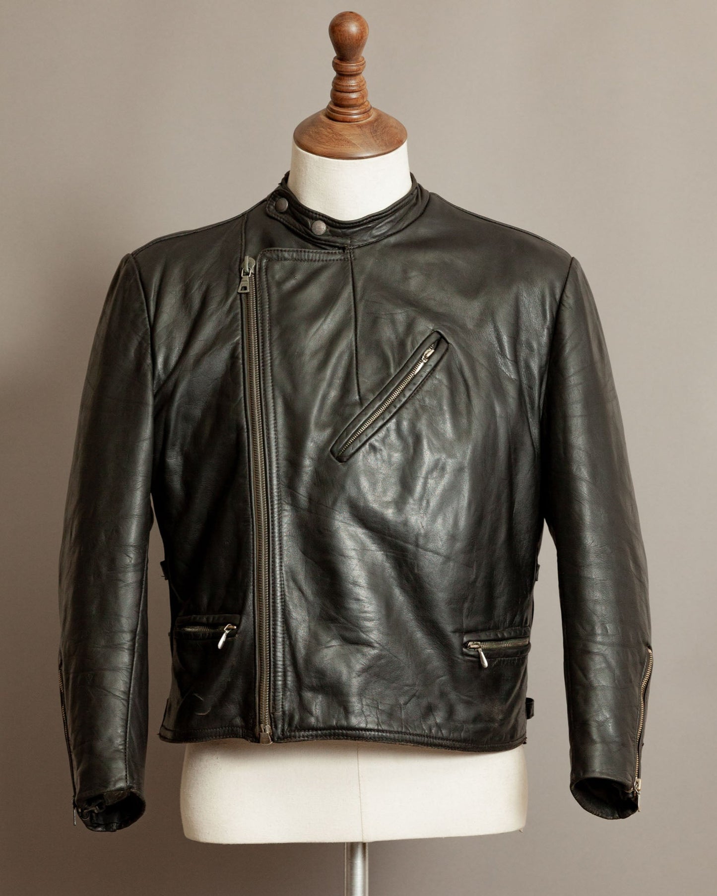 Vintage WW2 German Horsehide Leather Motorcycle Despatch Rider Jacket - Small (38-40)