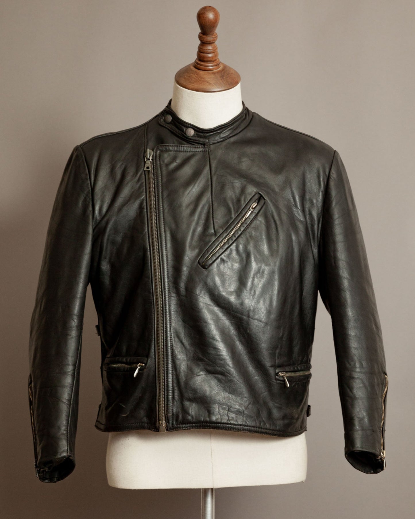 Vintage WW2 German Horsehide Leather Motorcycle Despatch Rider Jacket - Small (38-40)