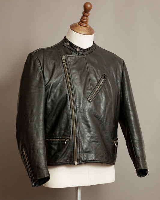 Vintage WW2 German Horsehide Leather Motorcycle Despatch Rider Jacket - Small (38-40)