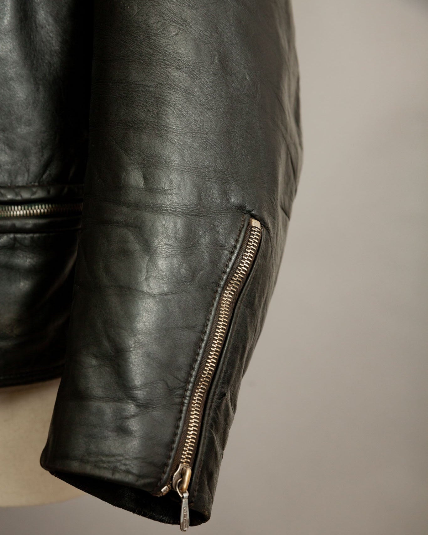 Vintage WW2 German Horsehide Leather Motorcycle Despatch Rider Jacket - Small (38-40)