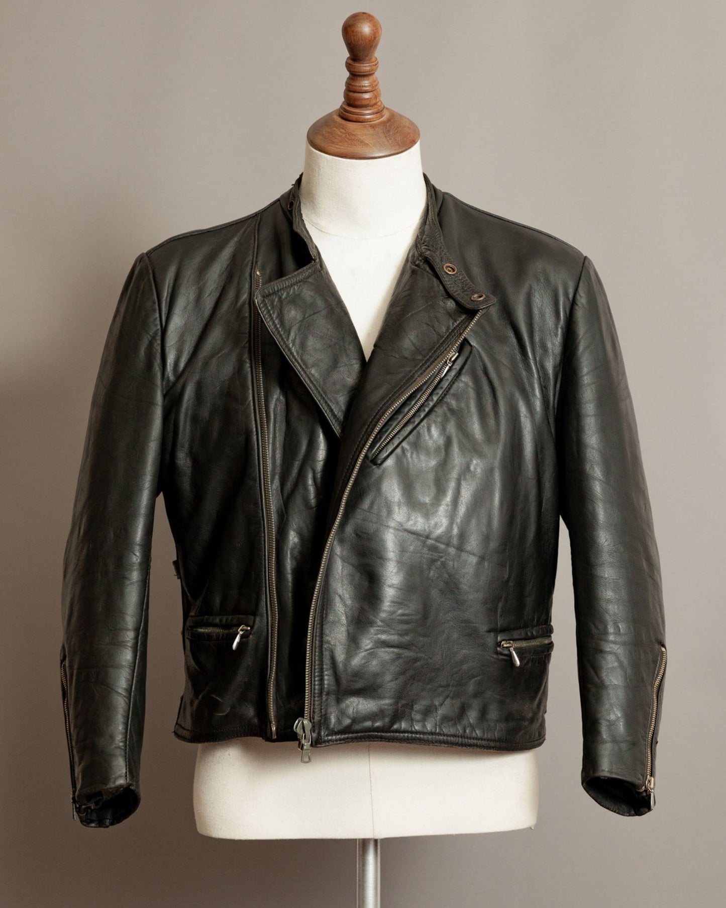 Vintage WW2 German Horsehide Leather Motorcycle Despatch Rider Jacket - Small (38-40)