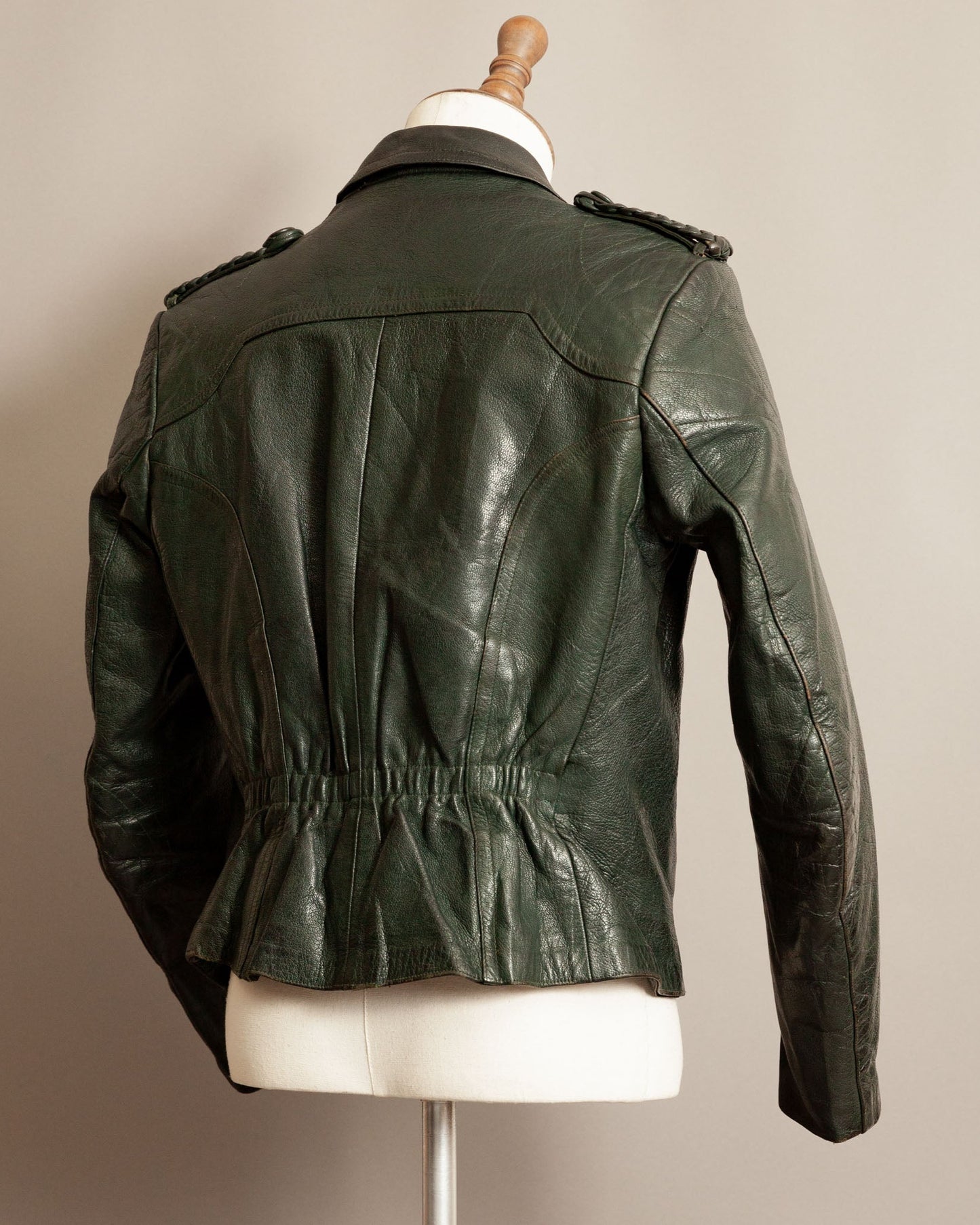 Vintage 1940s German Goatskin Leather Motorcycle Jacket - Small (38-40)