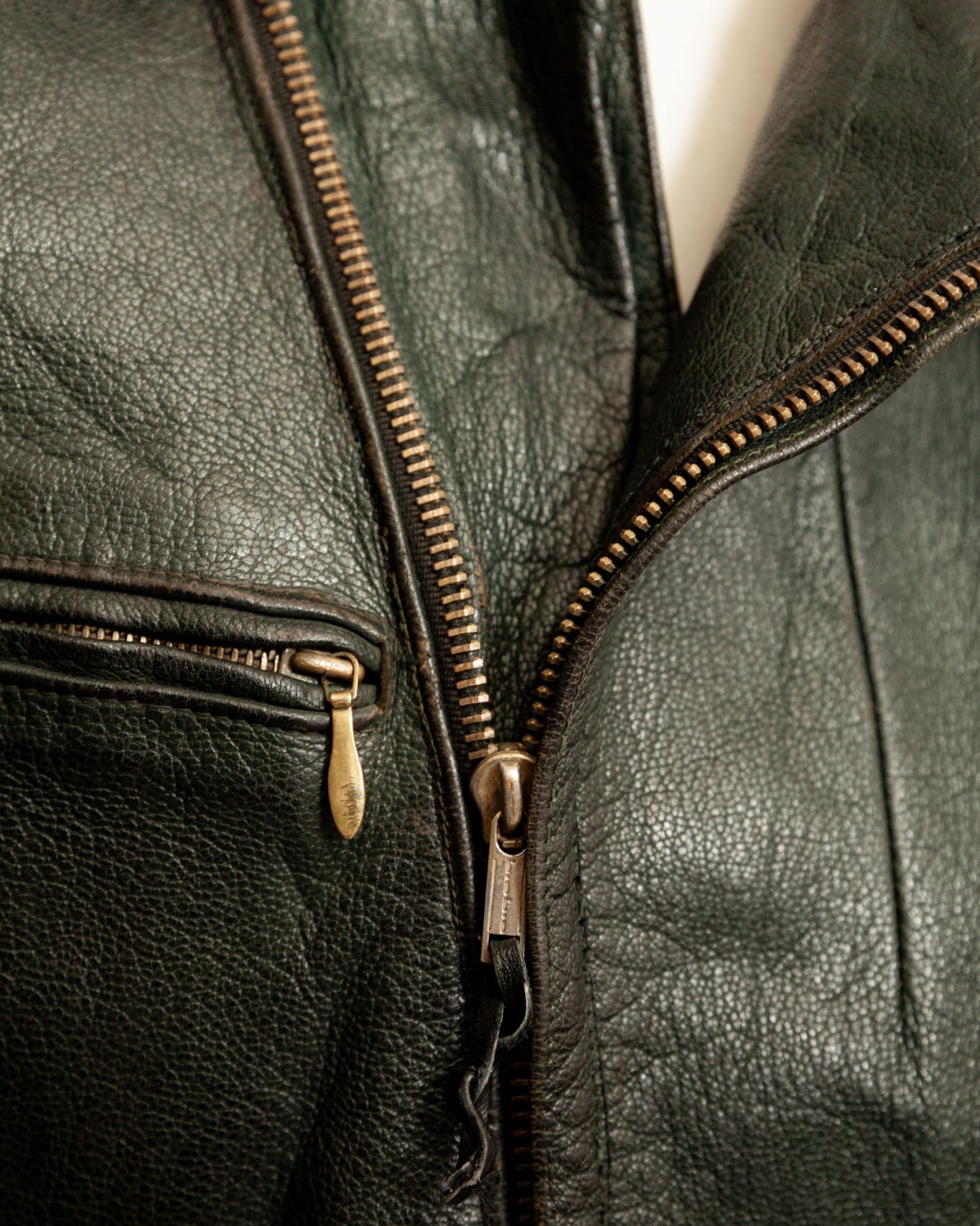 Vintage 1940s German Goatskin Leather Motorcycle Jacket - Small (38-40)