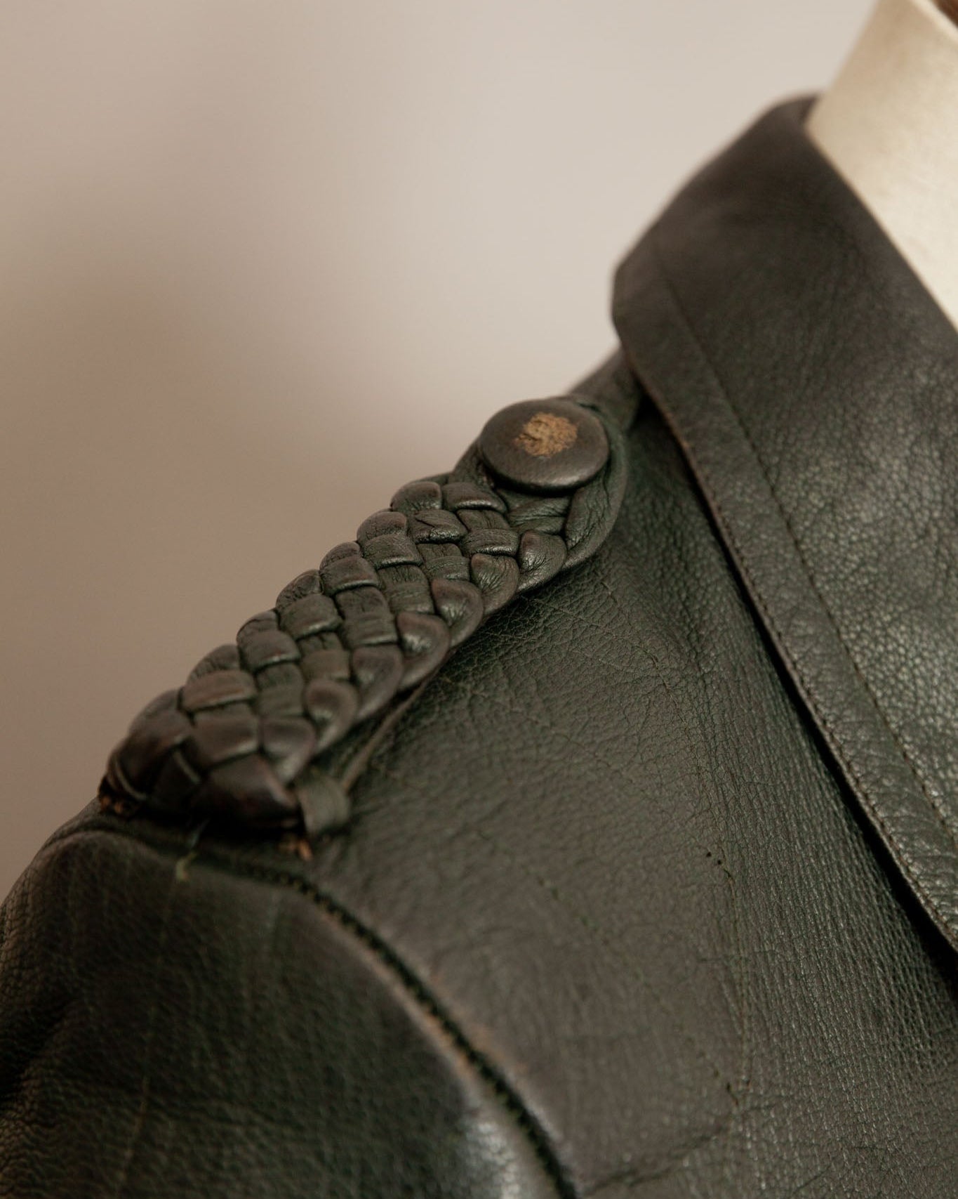 Vintage 1940s German Goatskin Leather Motorcycle Jacket - Small (38-40)