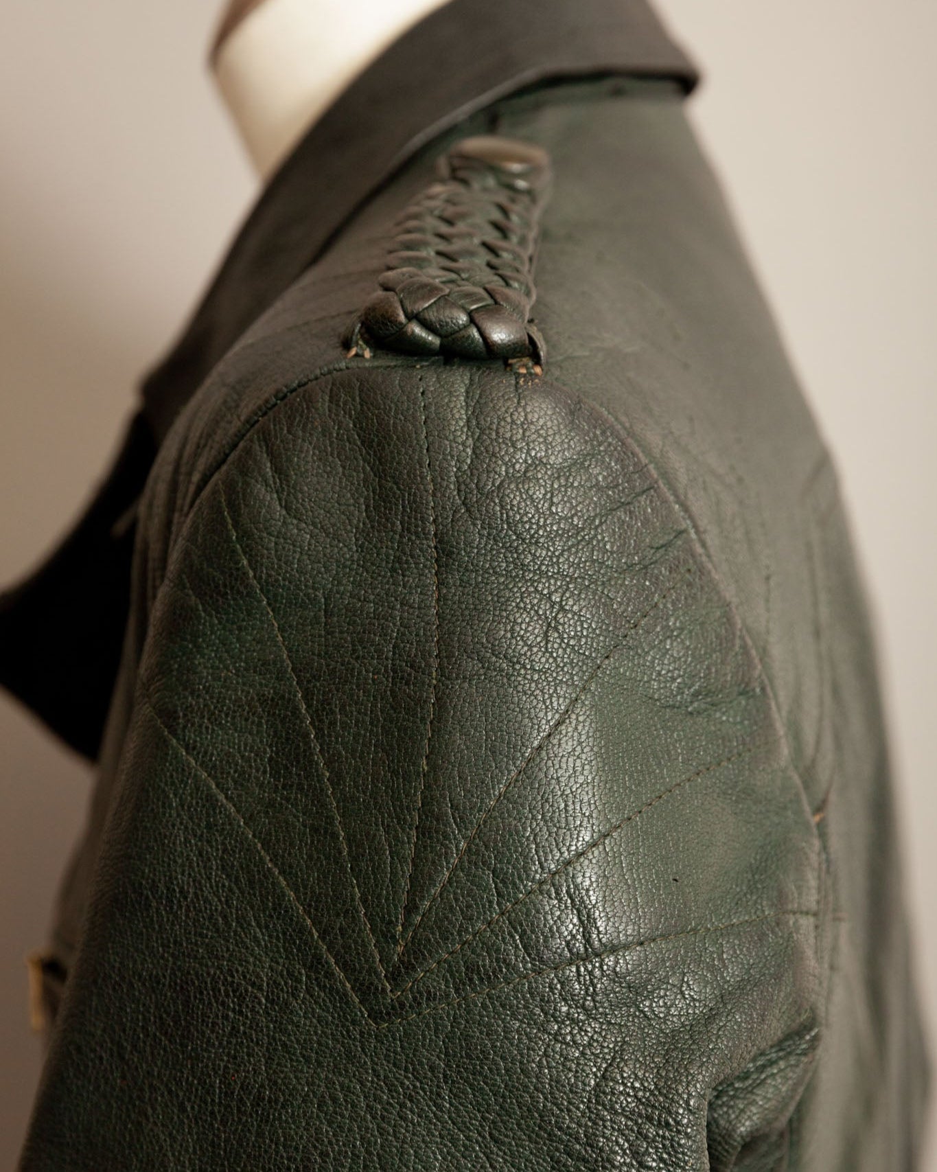 Vintage 1940s German Goatskin Leather Motorcycle Jacket - Small (38-40)