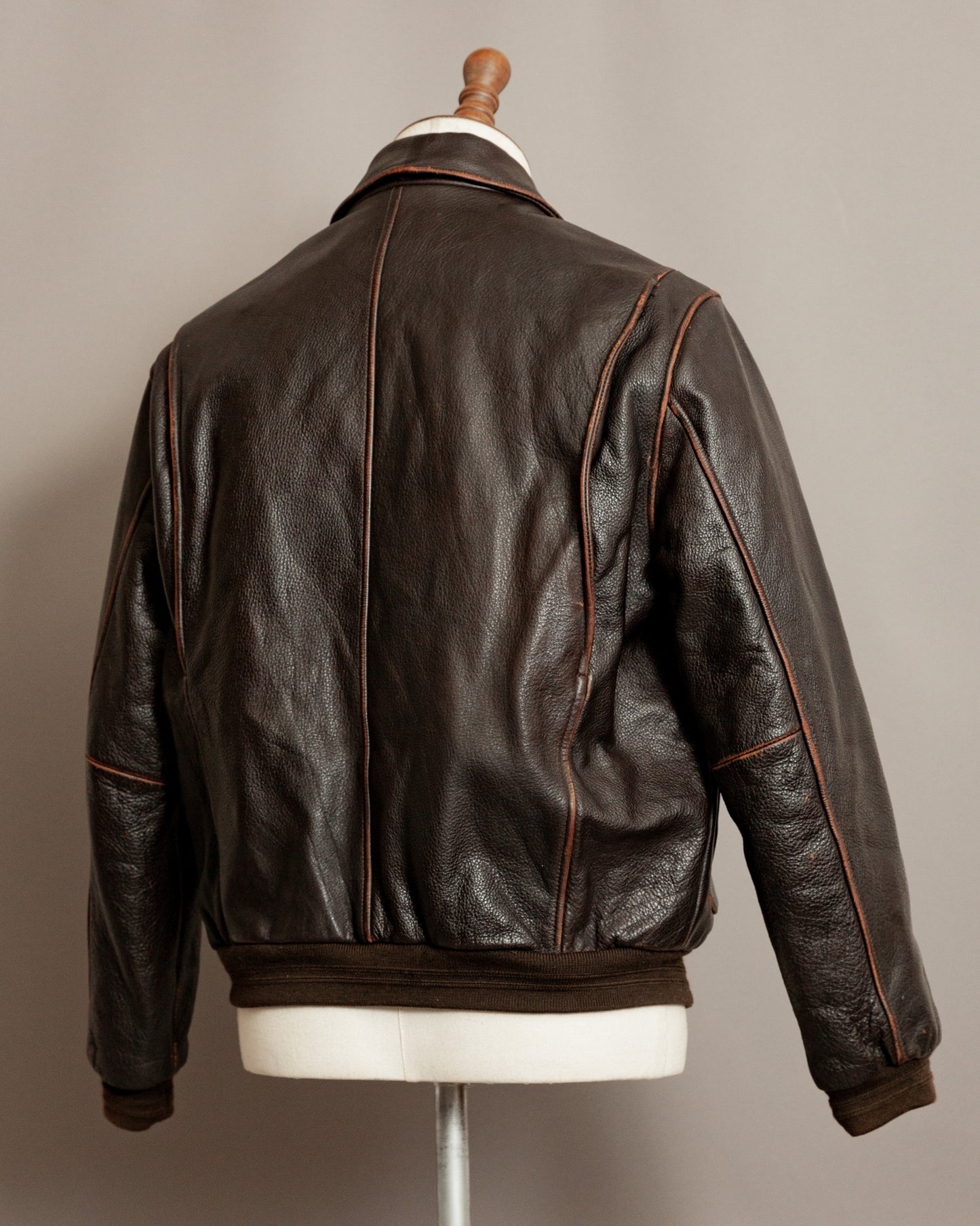Vintage Brooks Brothers Leather Aviator Jacket - Medium (42-44)