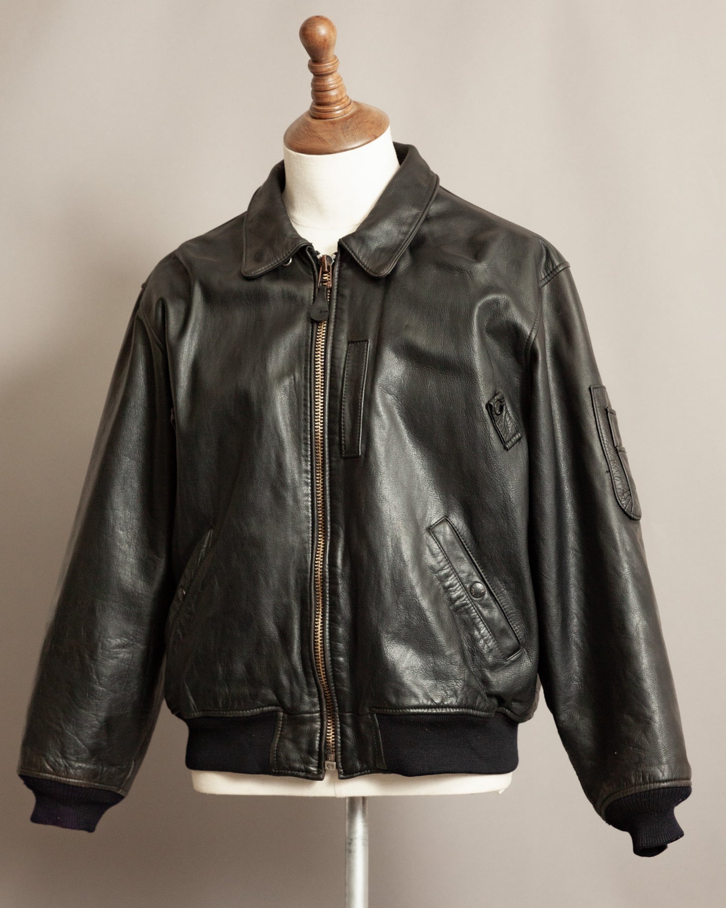 Vintage Avirex B-15 Leather Flight Jacket - Large (42-44)