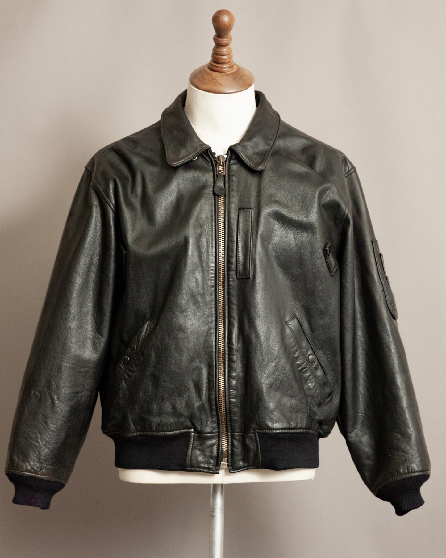 Vintage Avirex B-15 Leather Flight Jacket - Large (42-44)