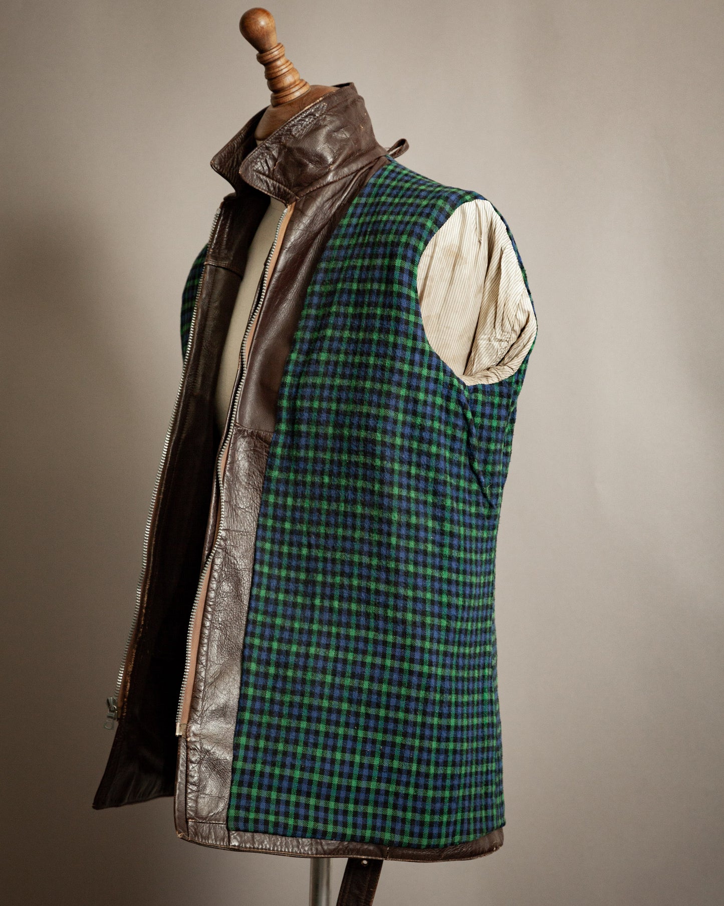 Vintage 1930s Swedish Horsehide Leather Motorcycle Jacket- Medium (40-42)