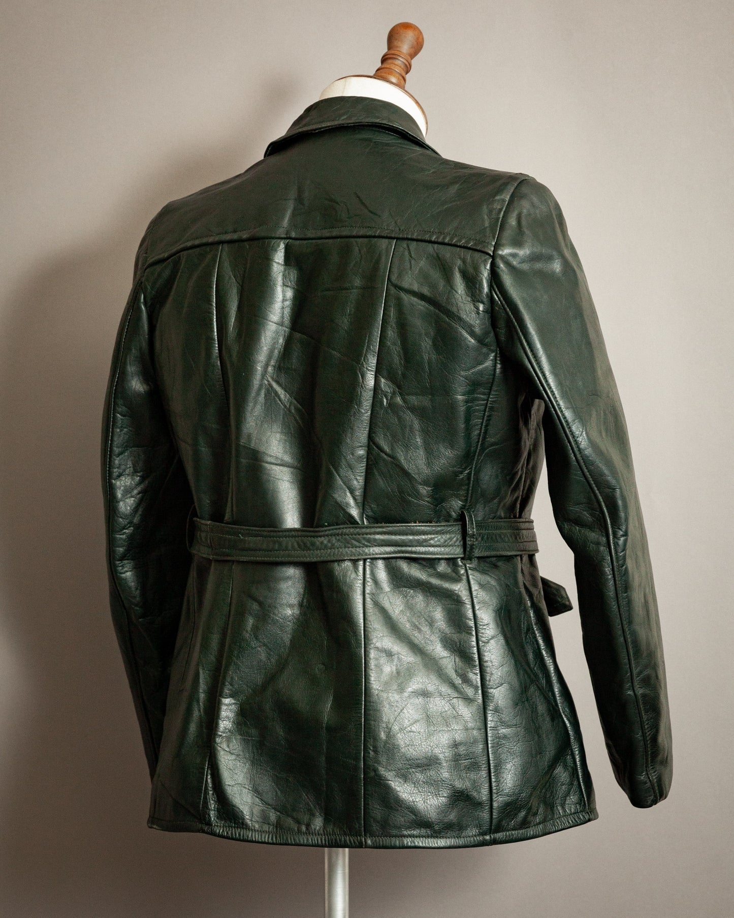 Vintage 1940s Women's Horsehide Leather Motorcycle Dispatch Rider Jacket – Size UK 12