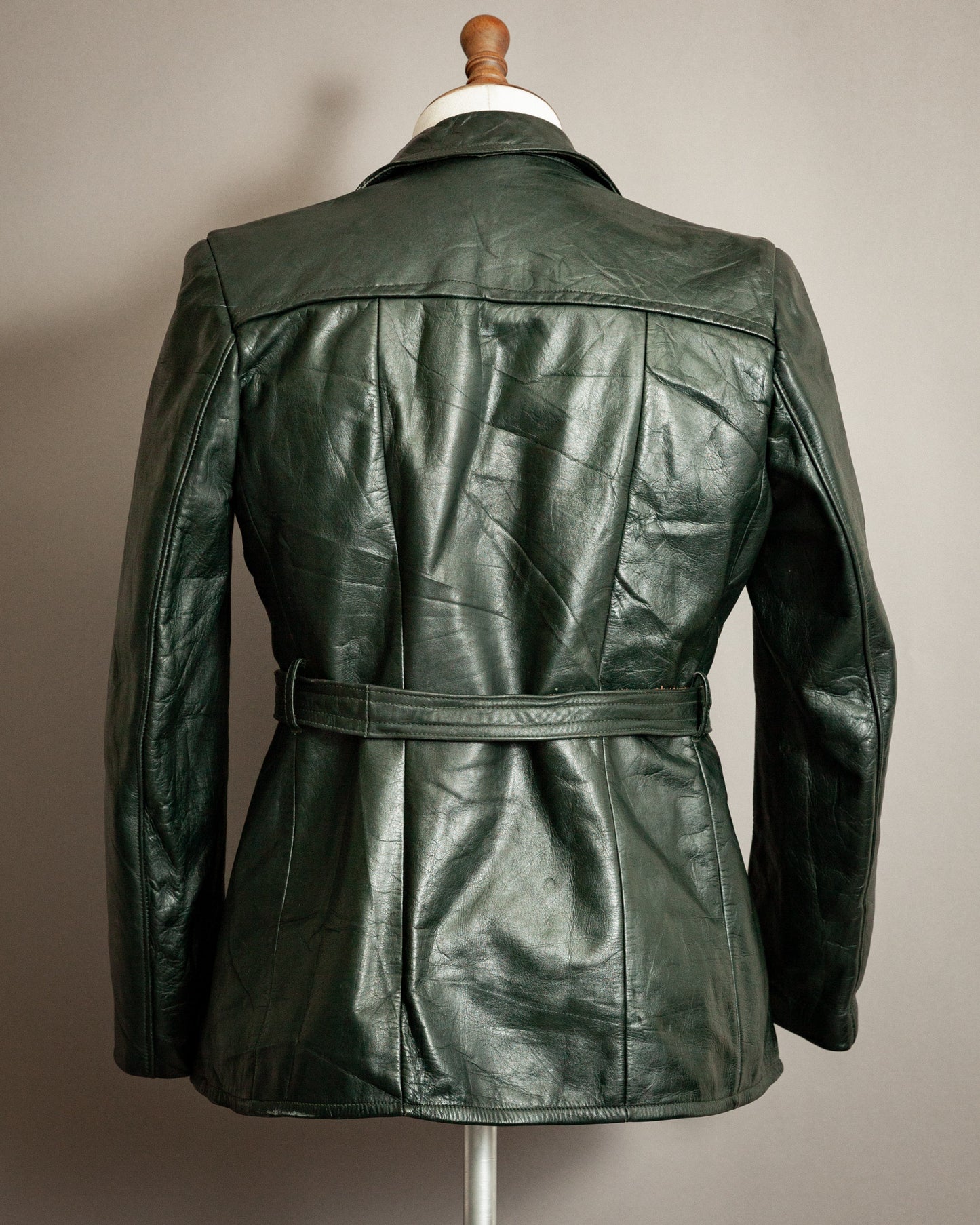 Vintage 1940s Women's Horsehide Leather Motorcycle Dispatch Rider Jacket – Size UK 12