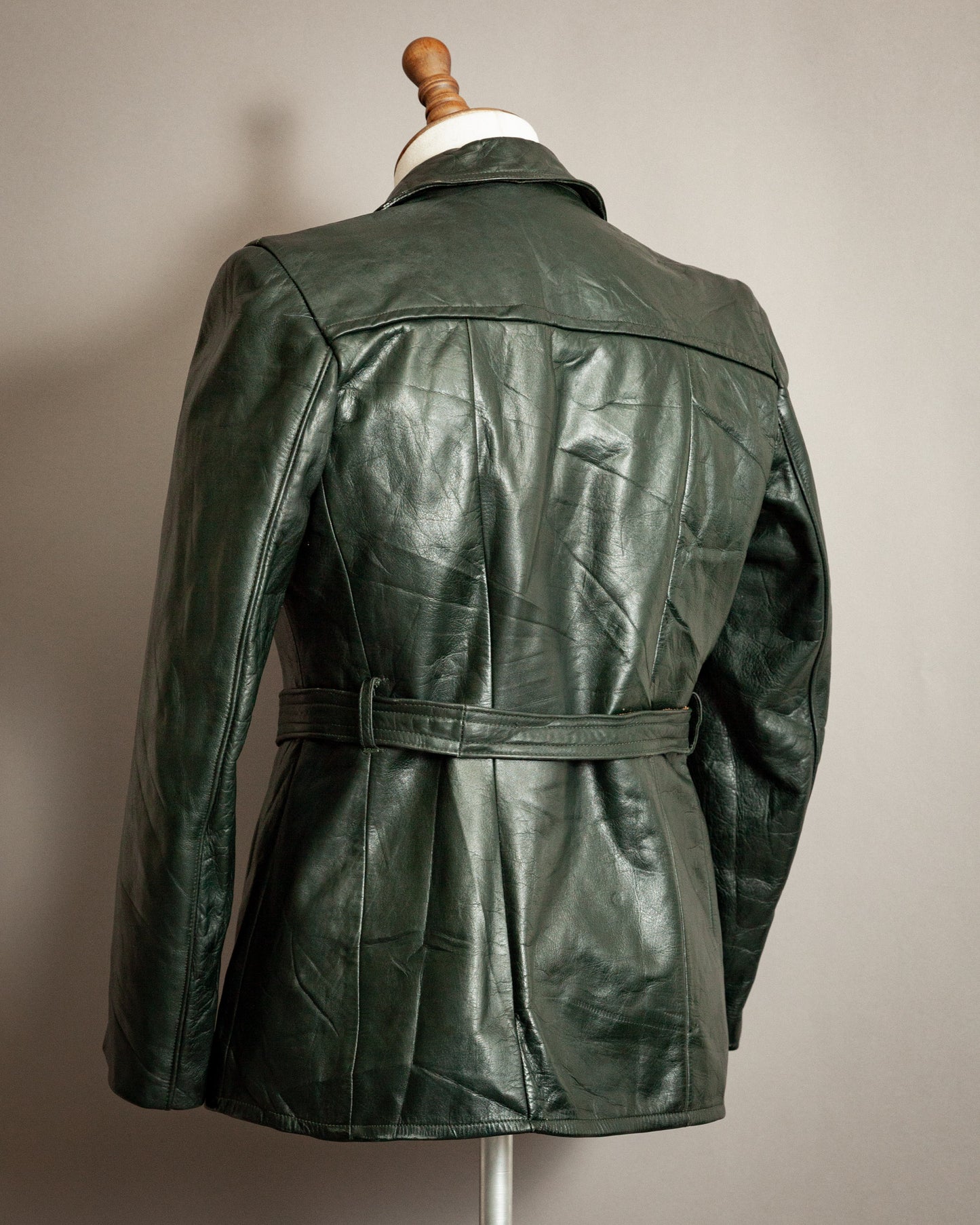 Vintage 1940s Women's Horsehide Leather Motorcycle Dispatch Rider Jacket – Size UK 12