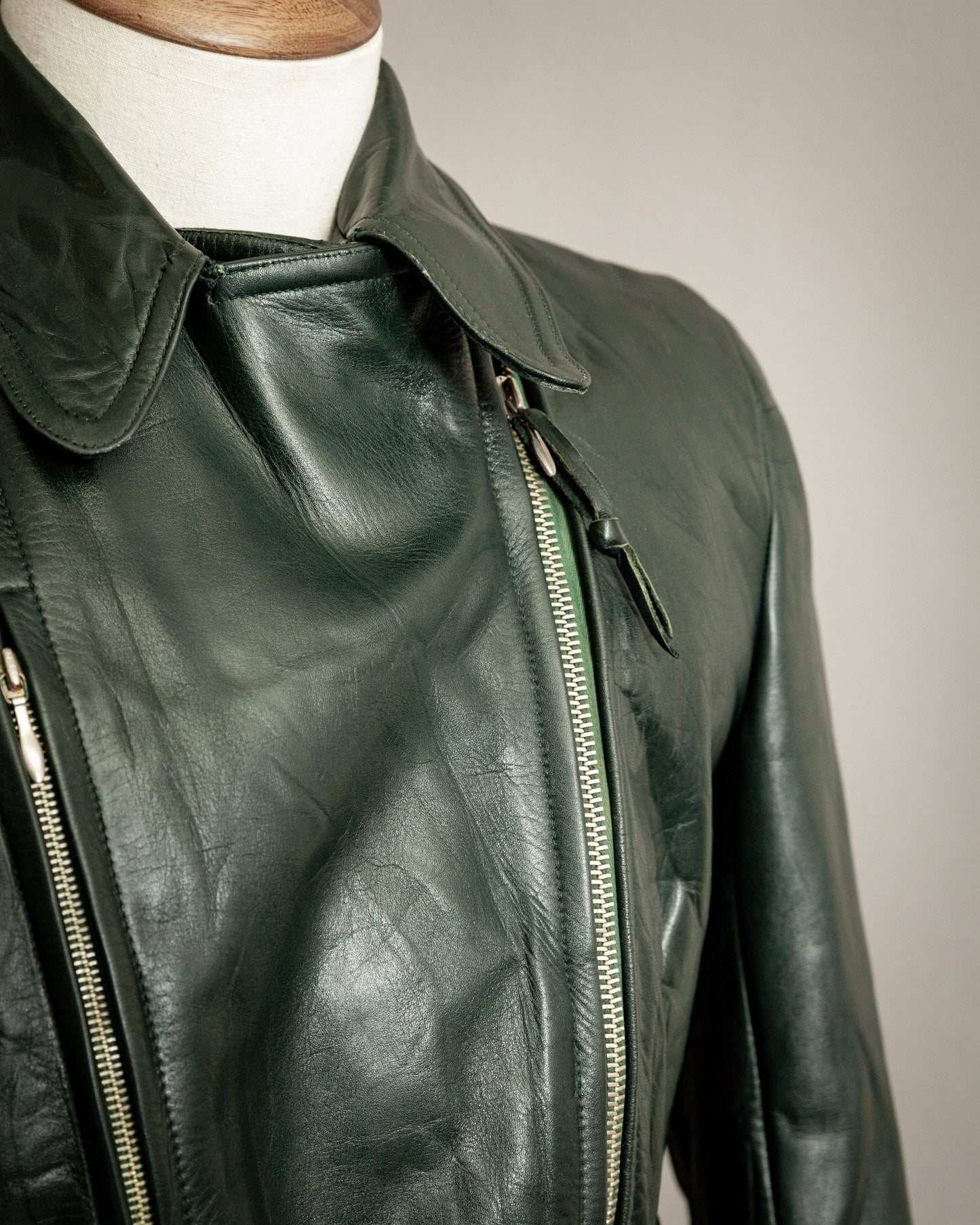 Vintage 1940s Women's Horsehide Leather Motorcycle Dispatch Rider Jacket – Size UK 12