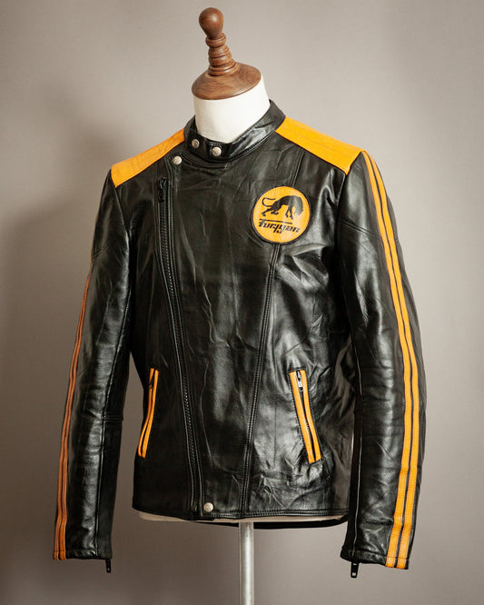 1970s Furygan Café Racer Leather Motorcycle Jacket - Large (44-46)