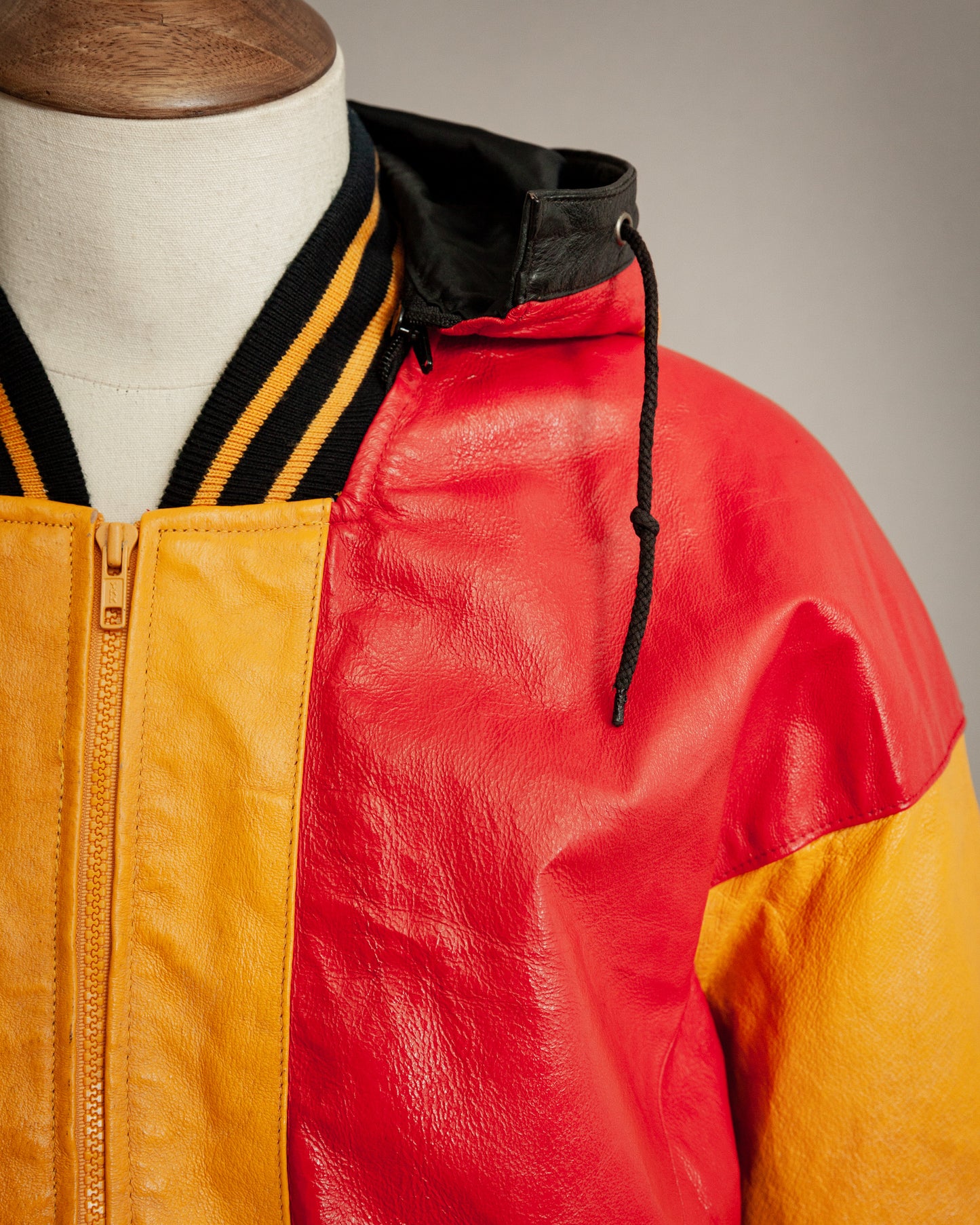 Vintage 1980s Harajuku Mother Leather Soccer Varsity Jacket - Large (42-44)