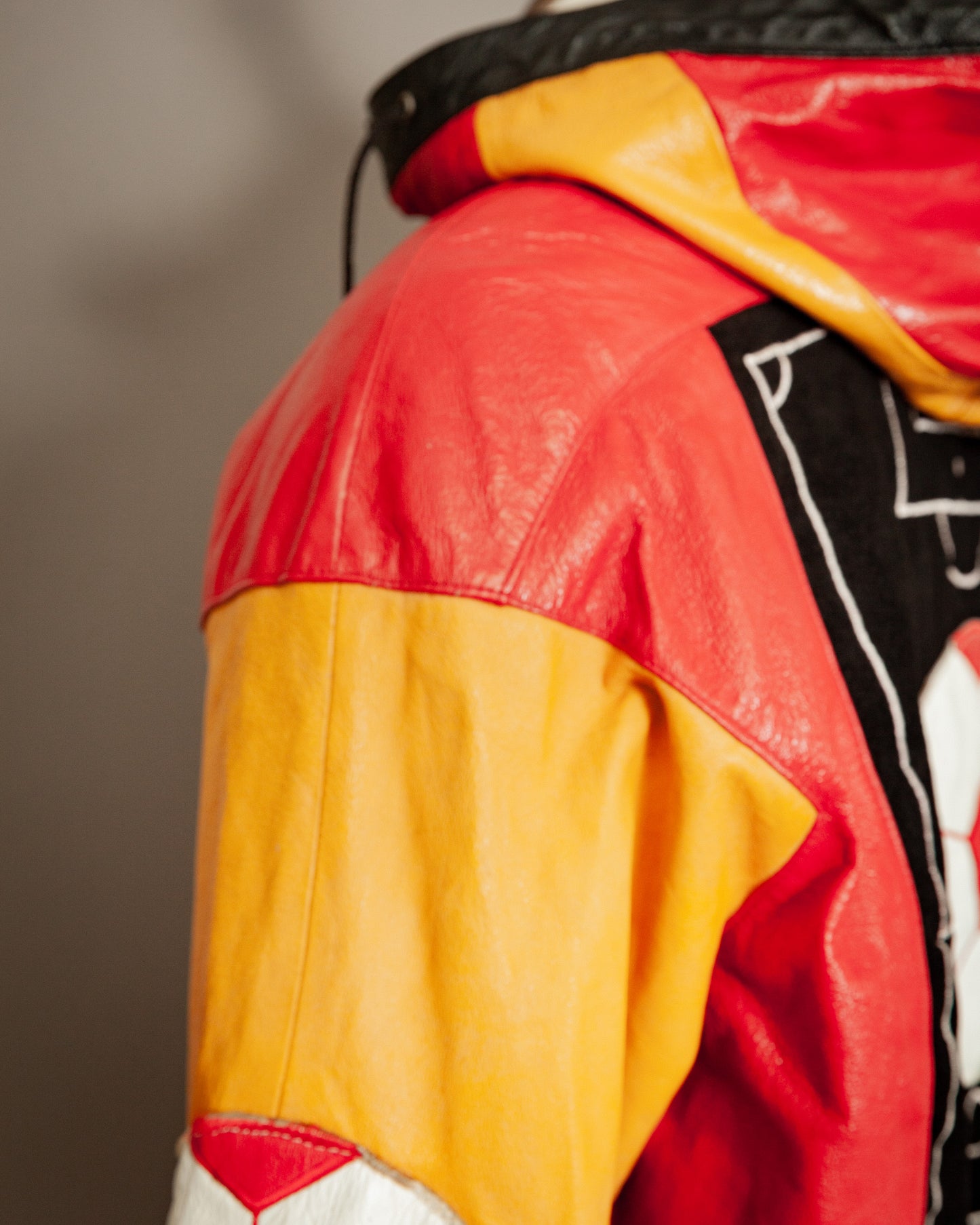 Vintage 1980s Harajuku Mother Leather Soccer Varsity Jacket - Large (42-44)