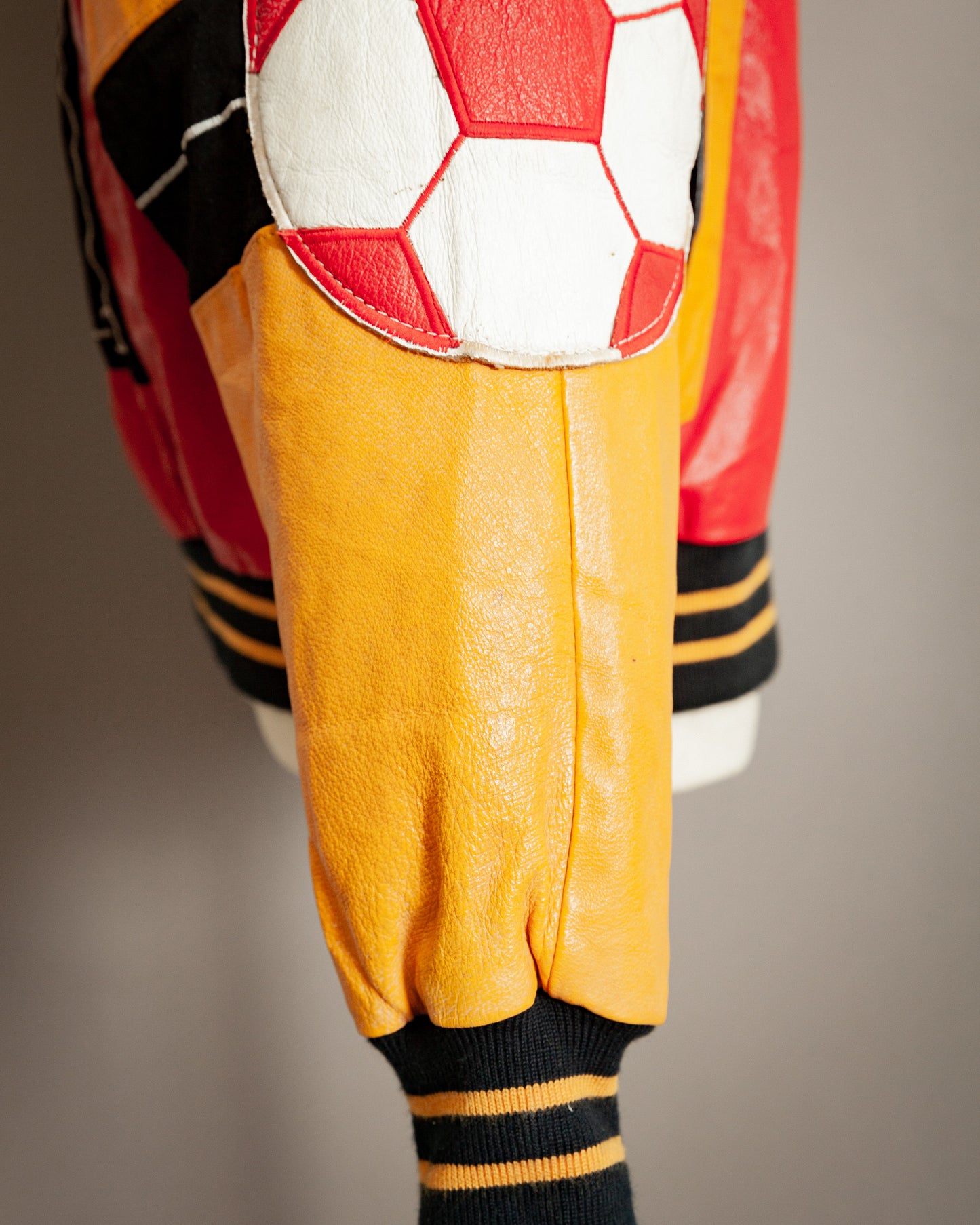 Vintage 1980s Harajuku Mother Leather Soccer Varsity Jacket - Large (42-44)
