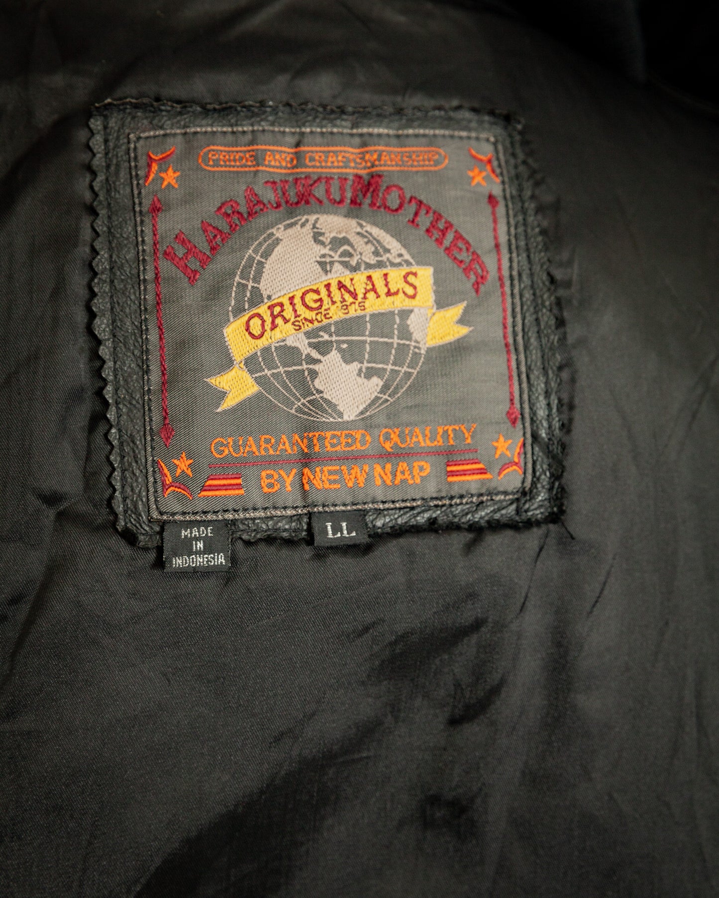 Vintage 1980s Harajuku Mother Leather Soccer Varsity Jacket - Large (42-44)