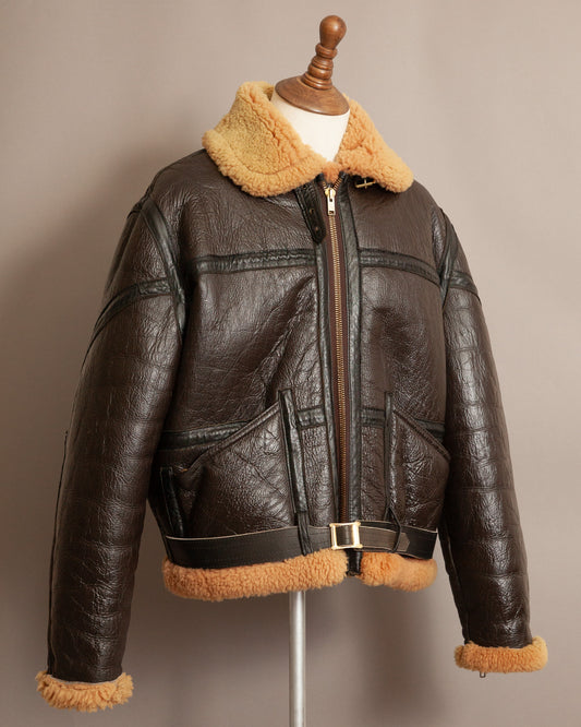 Vintage Cirrus RAF Ground Crew Sheepskin Flying Jacket - Size XL (46)