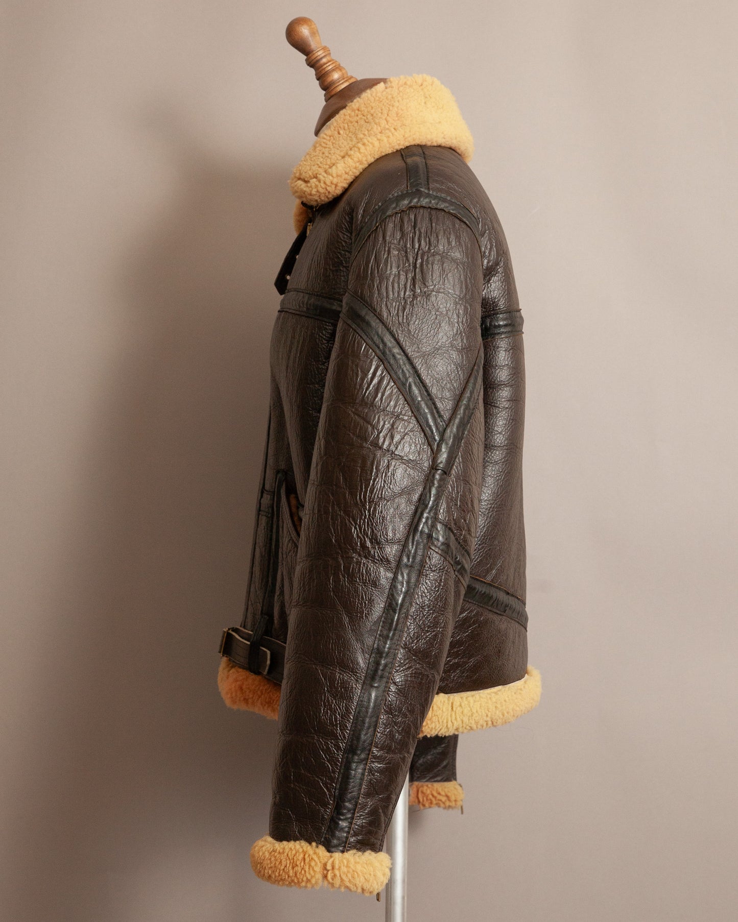 Vintage Cirrus RAF Ground Crew Sheepskin Flying Jacket - Size XL (46)