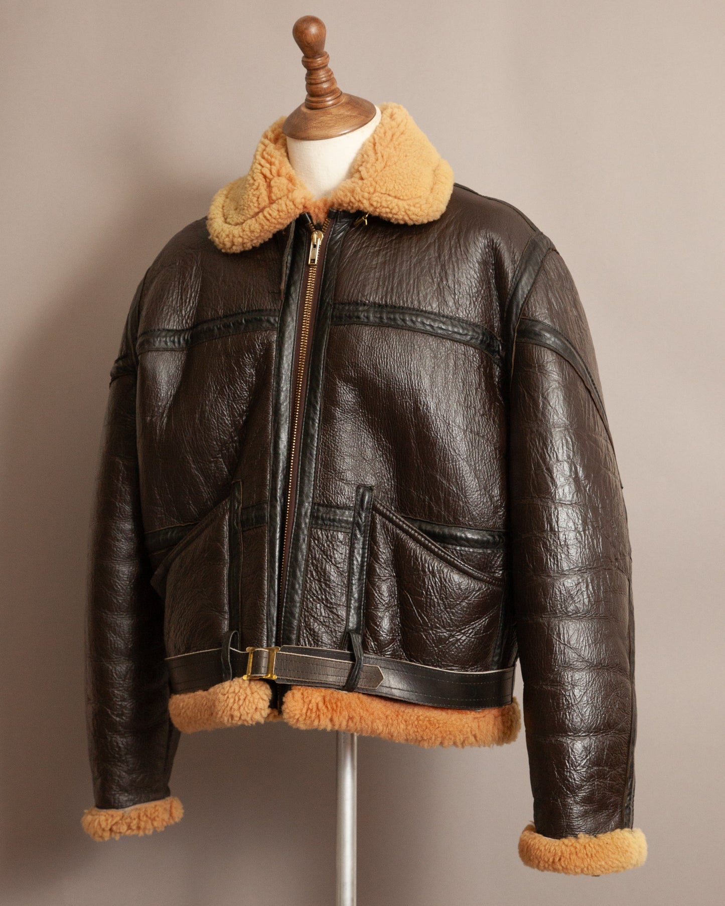 Vintage Cirrus RAF Ground Crew Sheepskin Flying Jacket - Size XL (46)