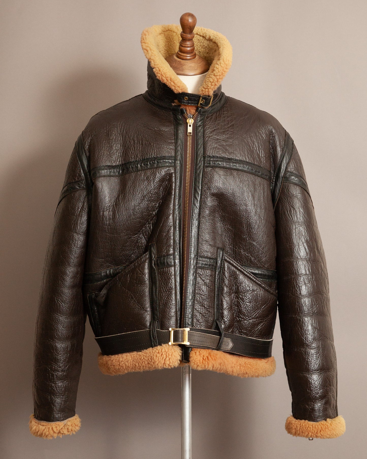 Vintage Cirrus RAF Ground Crew Sheepskin Flying Jacket - Size XL (46)