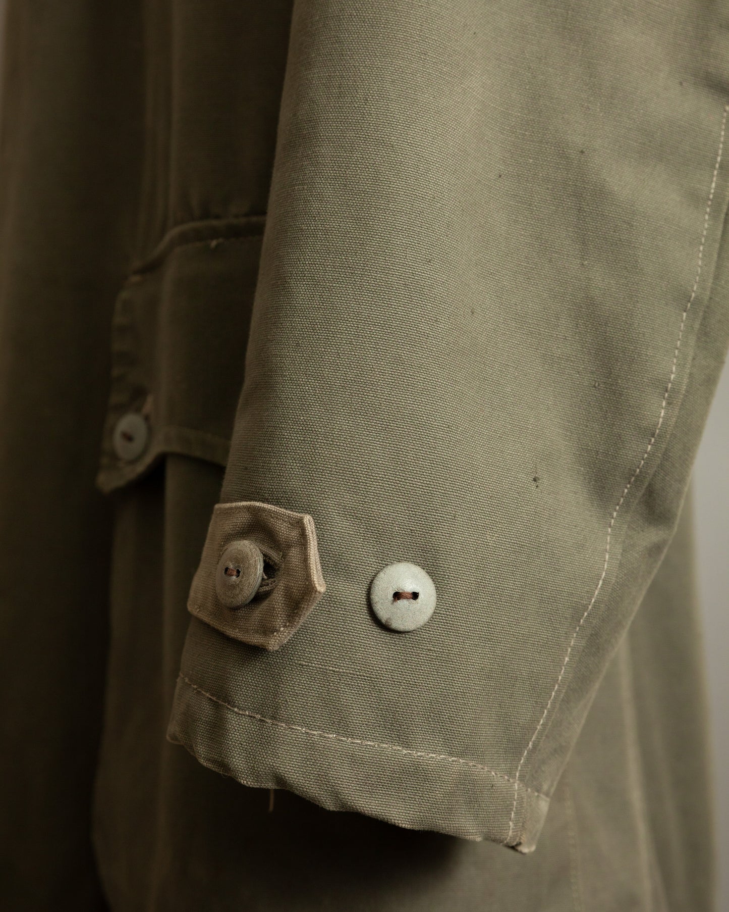 WWII 1944 Örebro M1909 Swedish Army Sheepskin-Lined Canvas Field Coat M (42)