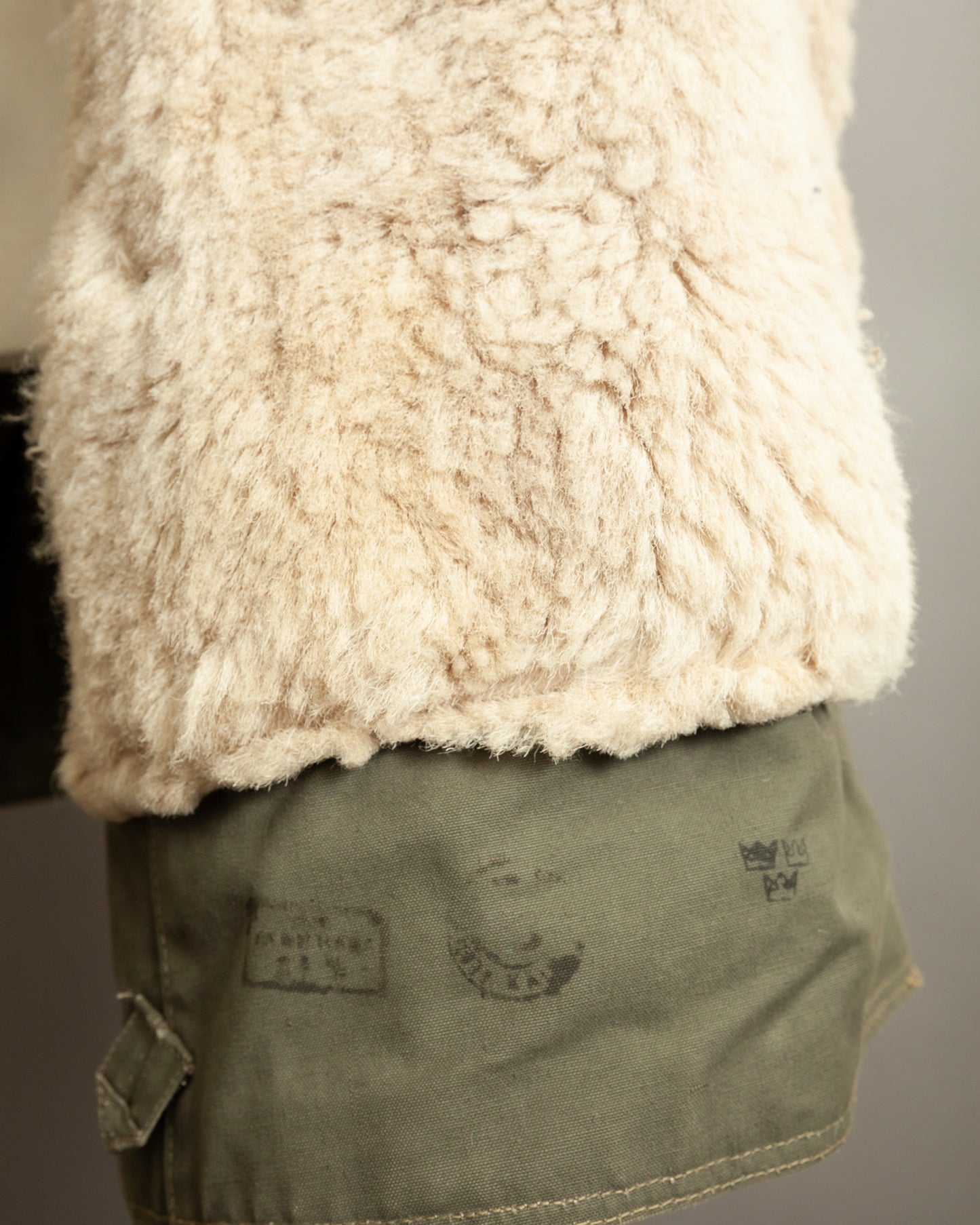 WWII 1944 Örebro M1909 Swedish Army Sheepskin-Lined Canvas Field Coat M (42)