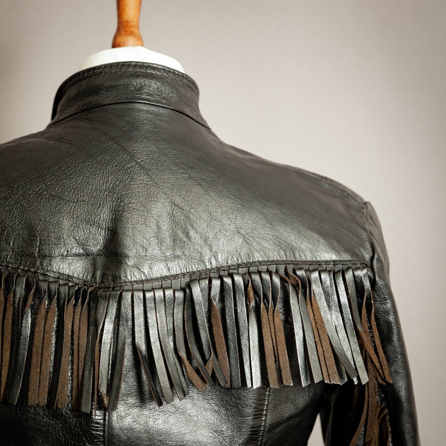 Vintage 1960s Horsehide Leather Biker Jacket – Small (Size 6)