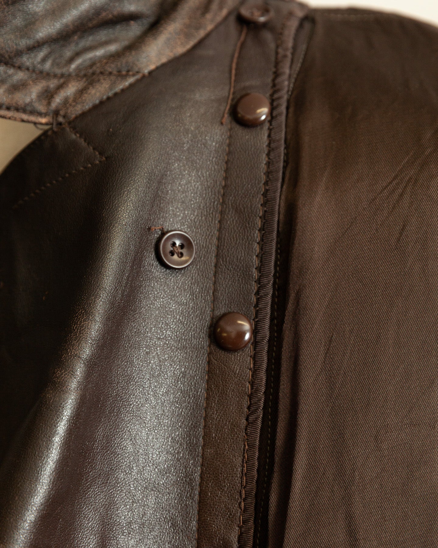 WWII German Senior Officer Leather Trench Coat, circa 1940s