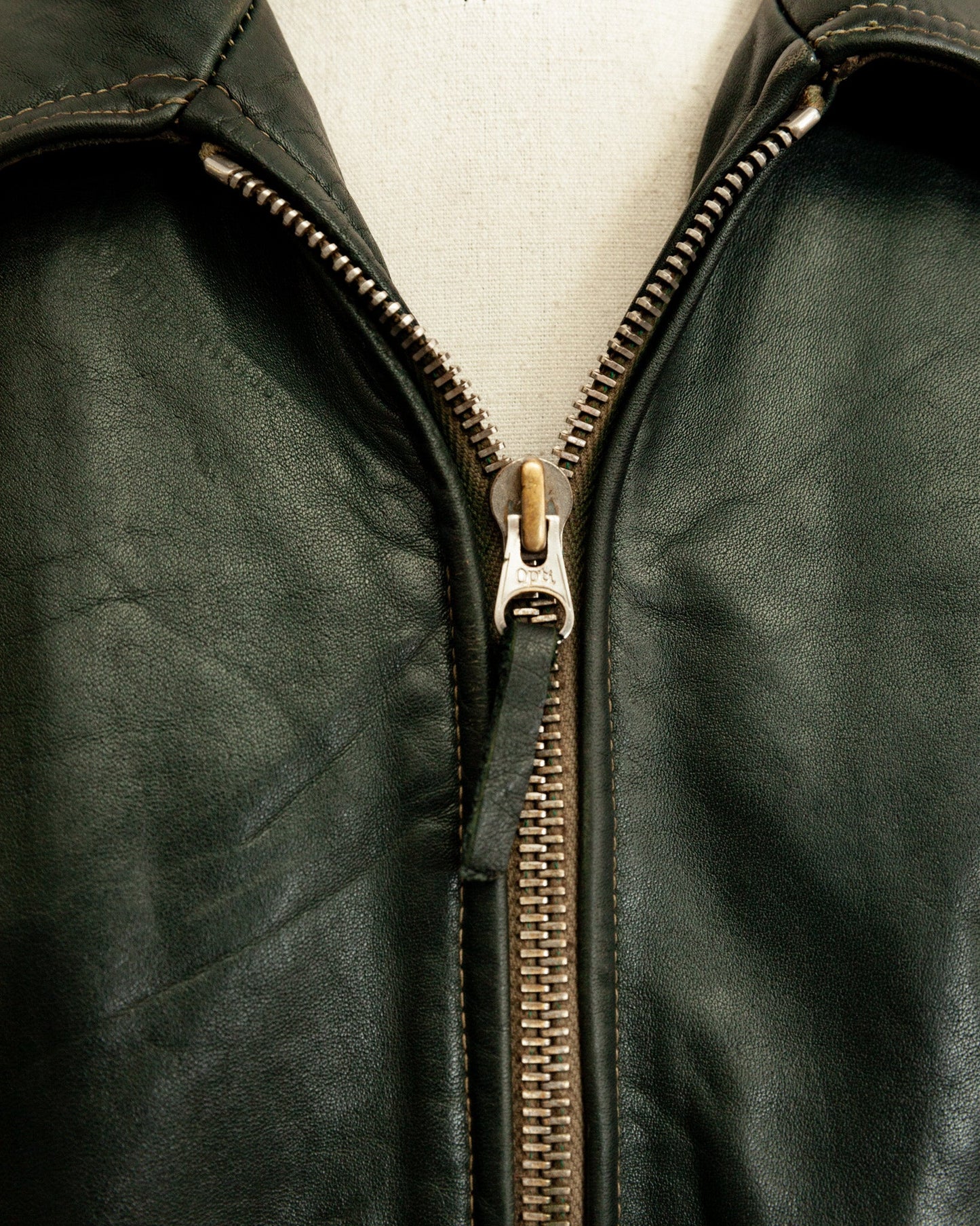 1940s German Horsehide Leather Motorcycle Jacket- XL (44-46)