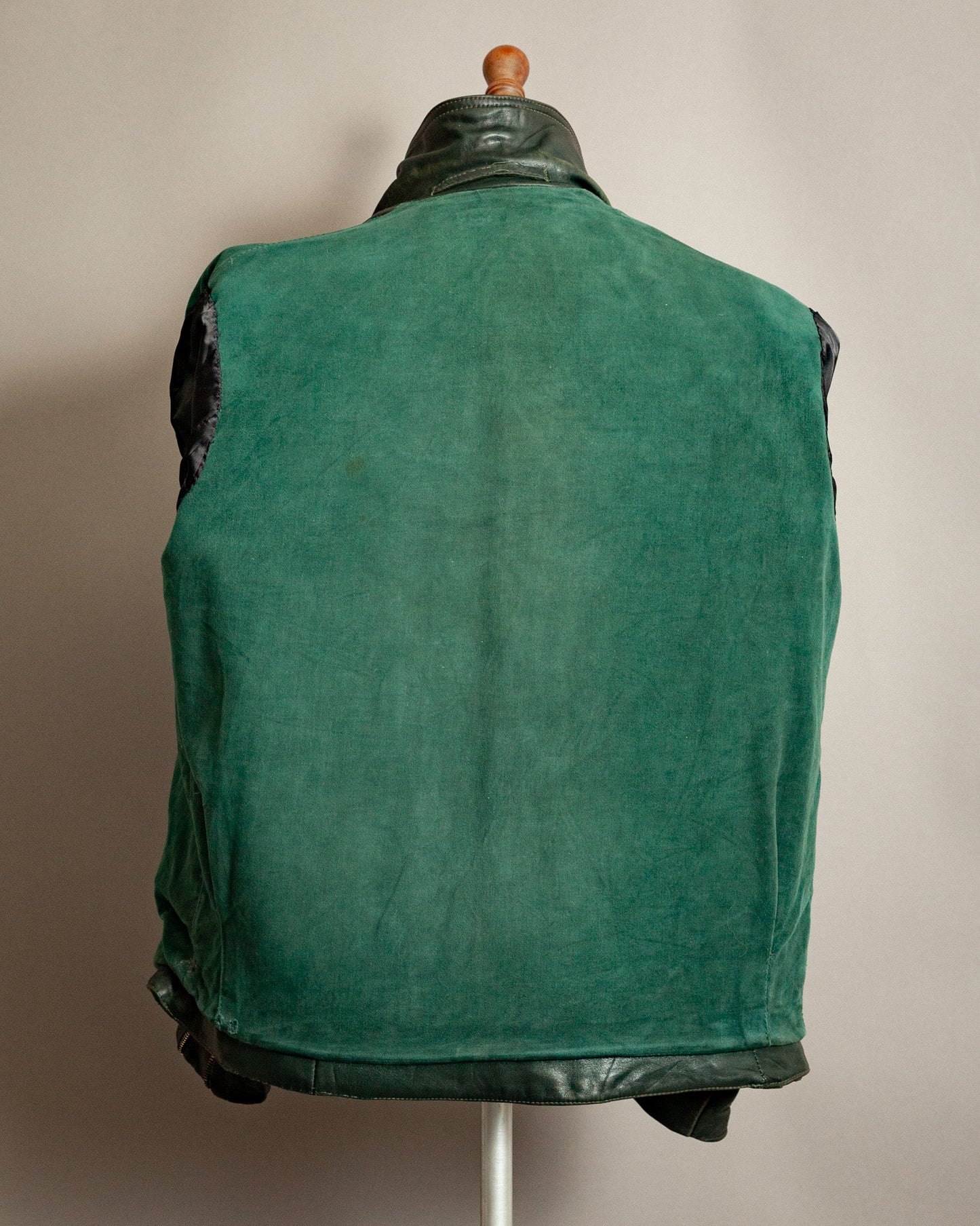 1940s German Horsehide Leather Motorcycle Jacket- XL (44-46)