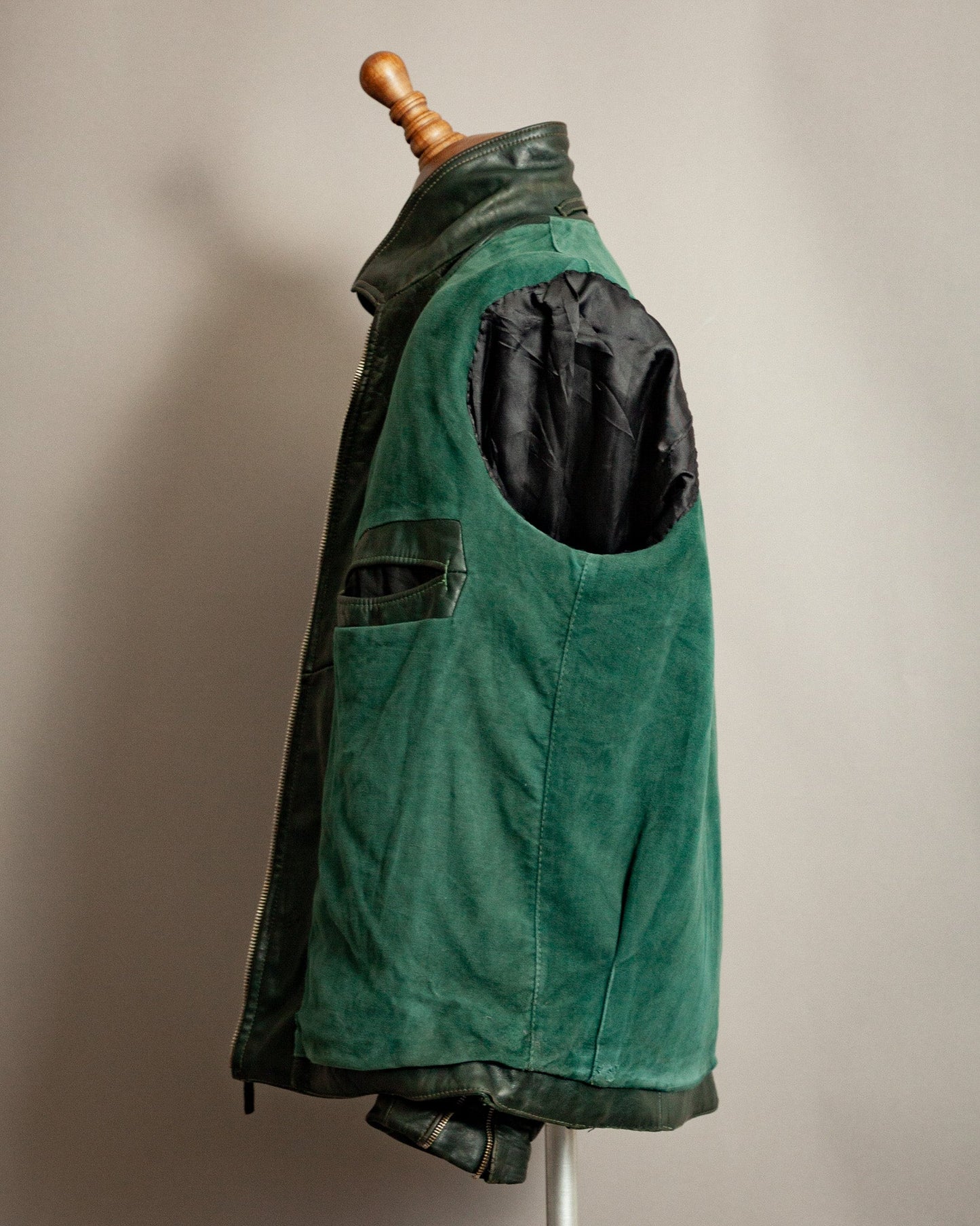 1940s German Horsehide Leather Motorcycle Jacket- XL (44-46)
