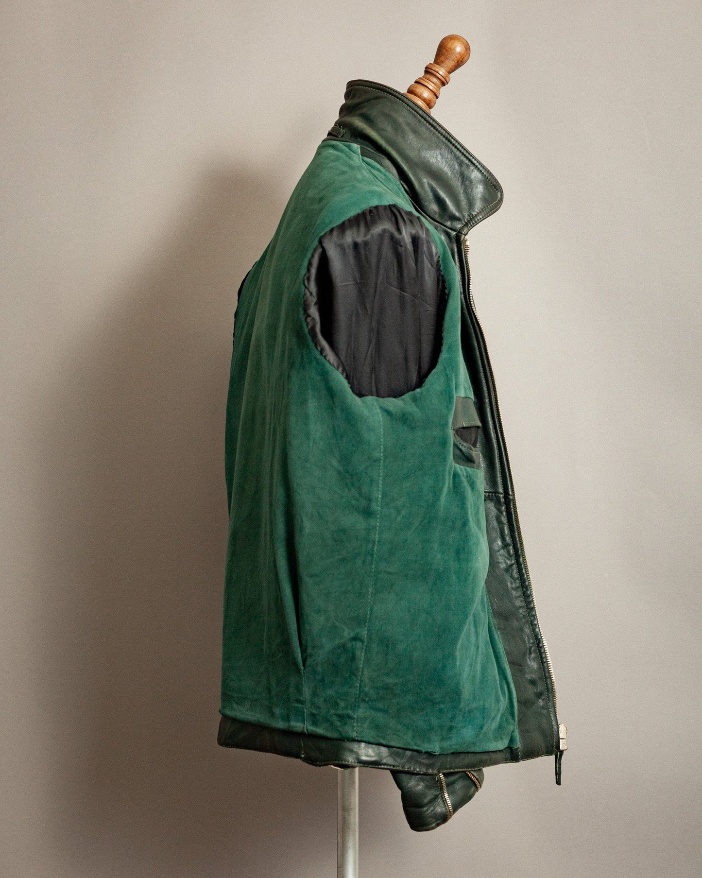 1940s German Horsehide Leather Motorcycle Jacket- XL (44-46)
