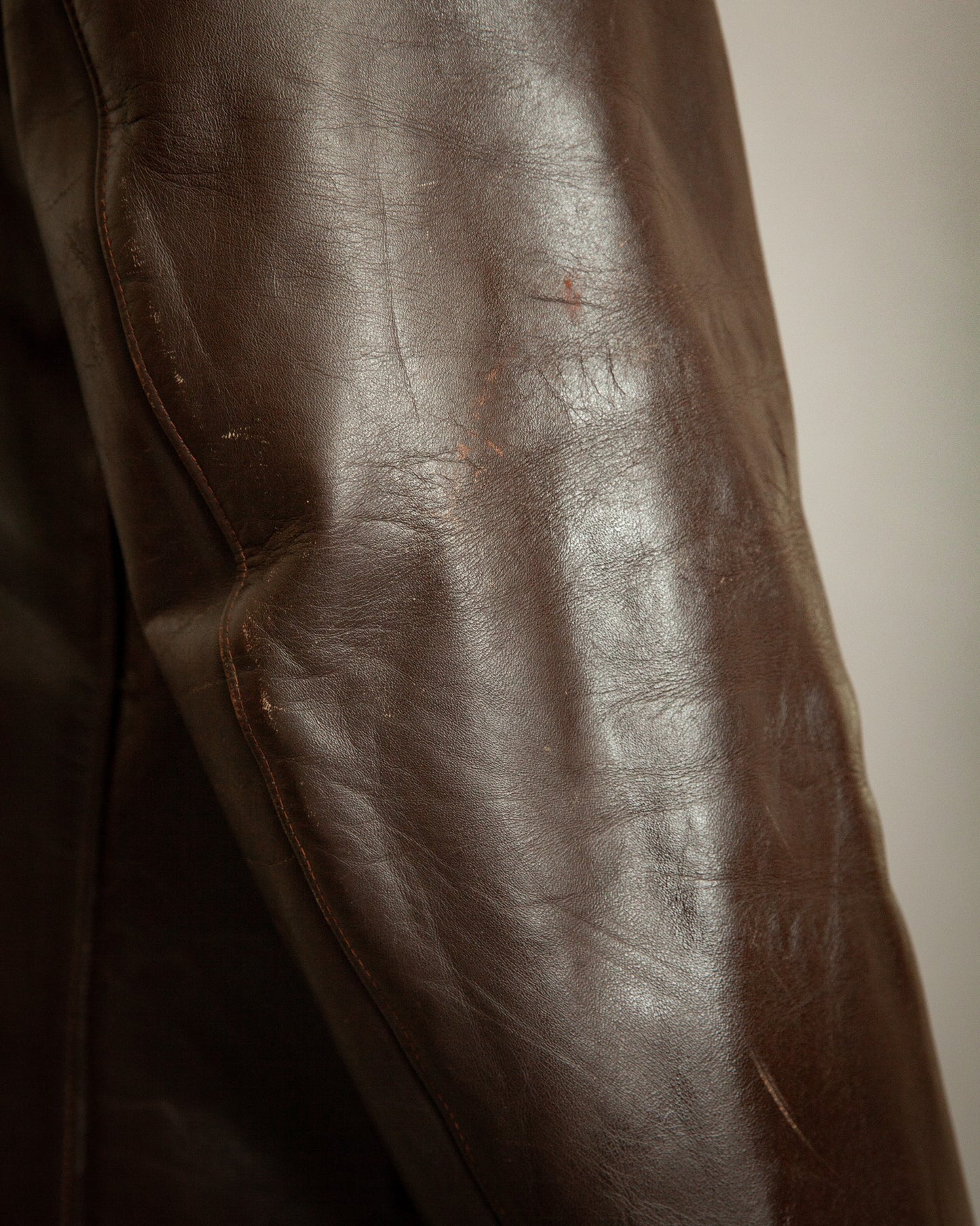 Vintage 1950s French Véritable Vachette Leather Jacket – XL (44-46)