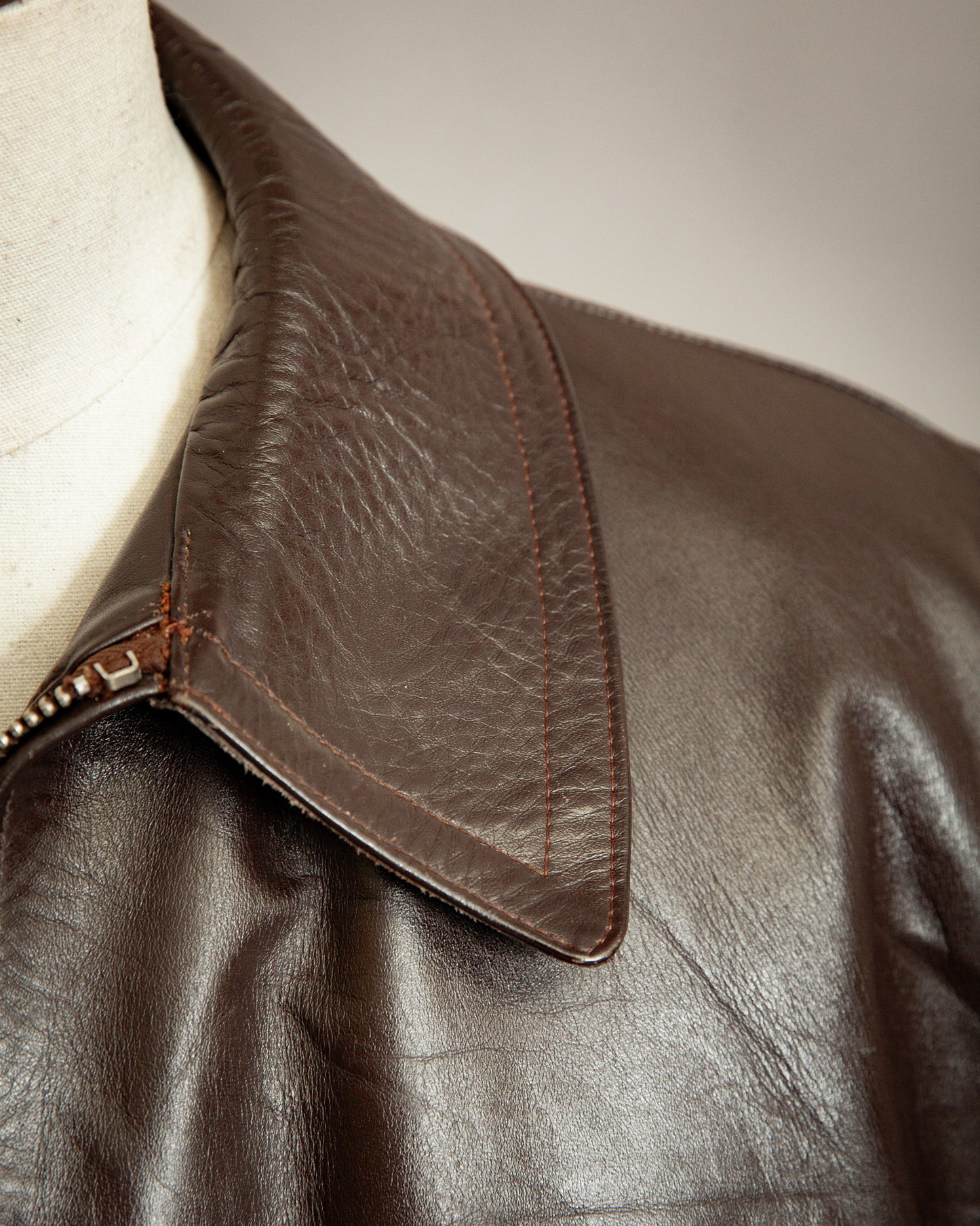 Vintage 1950s French Véritable Vachette Leather Jacket – XL (44-46)