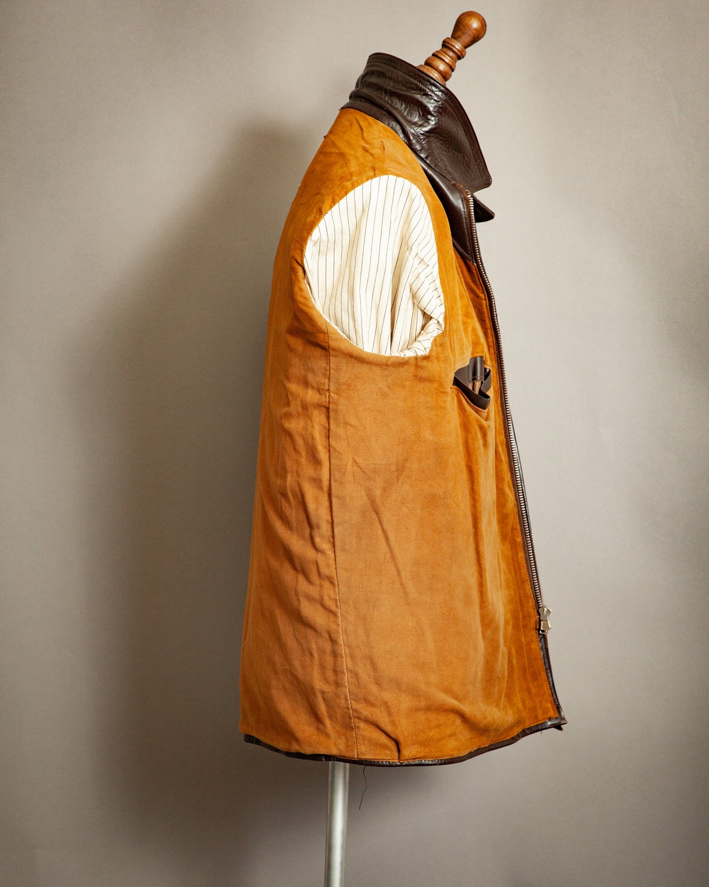 Vintage 1950s French Véritable Vachette Leather Jacket – XL (44-46)
