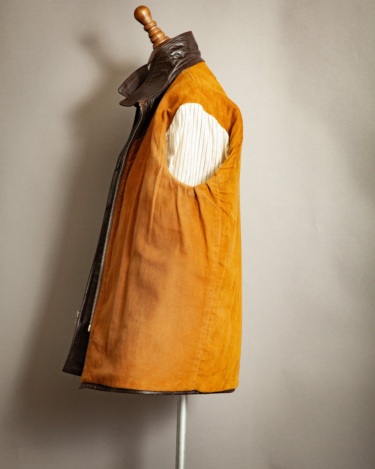 Vintage 1950s French Véritable Vachette Leather Jacket – XL (44-46)