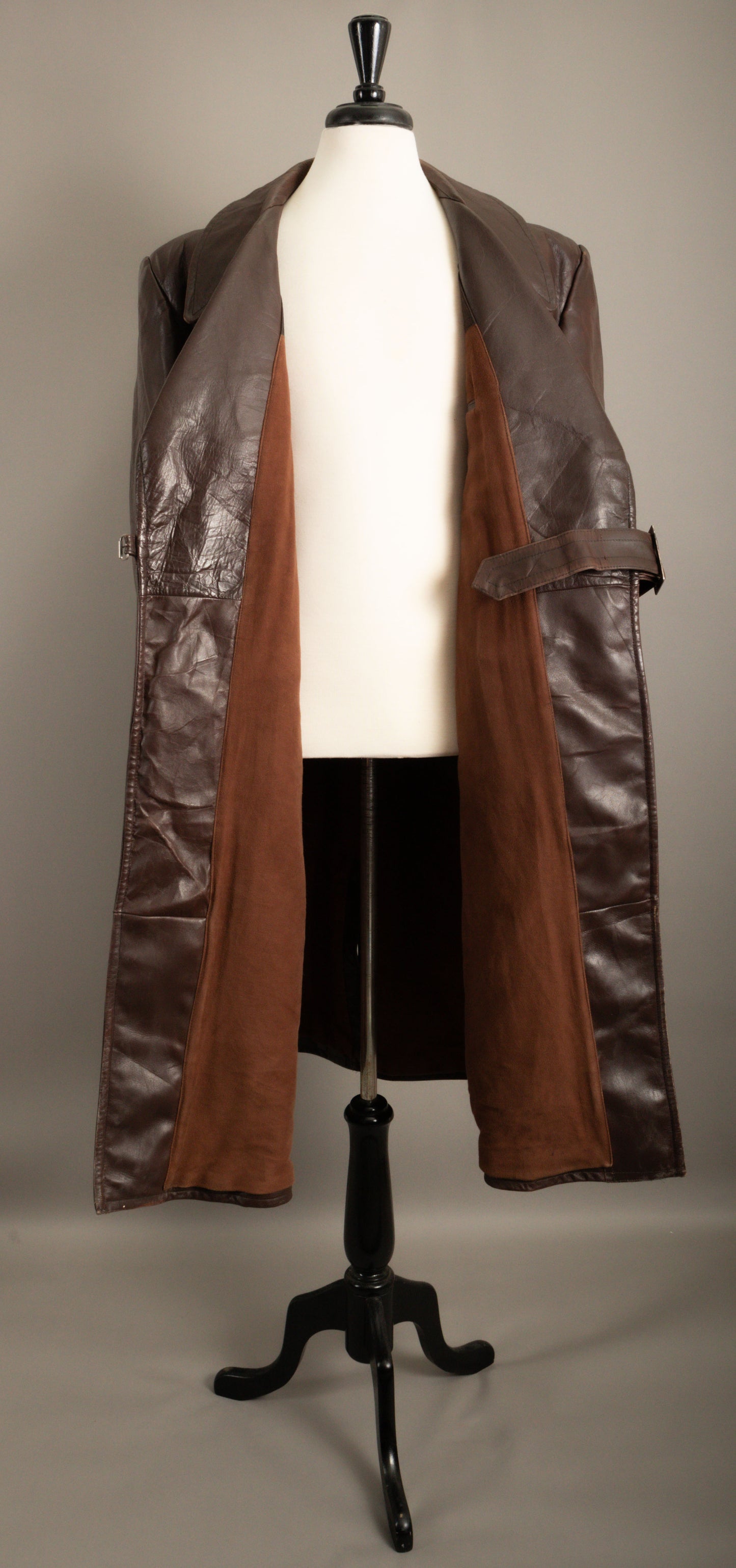 1940s Horsehide Leather German Officers Trench Coat - Small (38-40)
