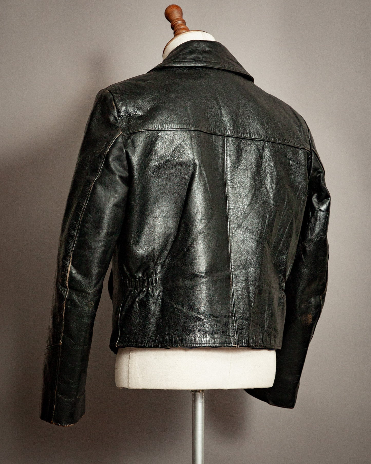 1940s German Dispatch Rider Horsehide Leather Jacket - Medium (42)