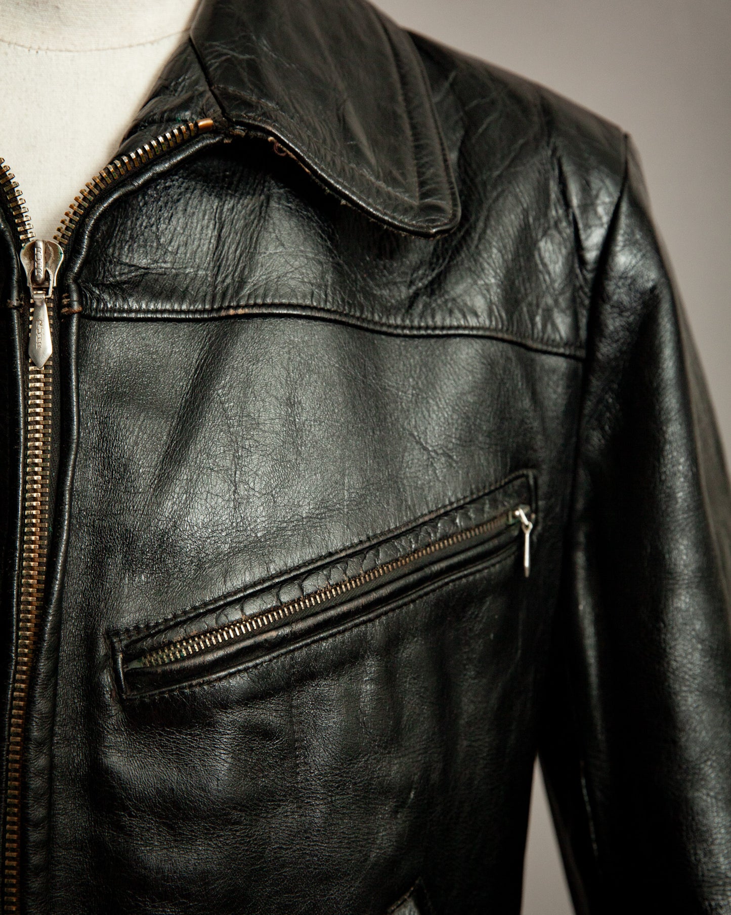 1940s German Dispatch Rider Horsehide Leather Jacket - Medium (42)