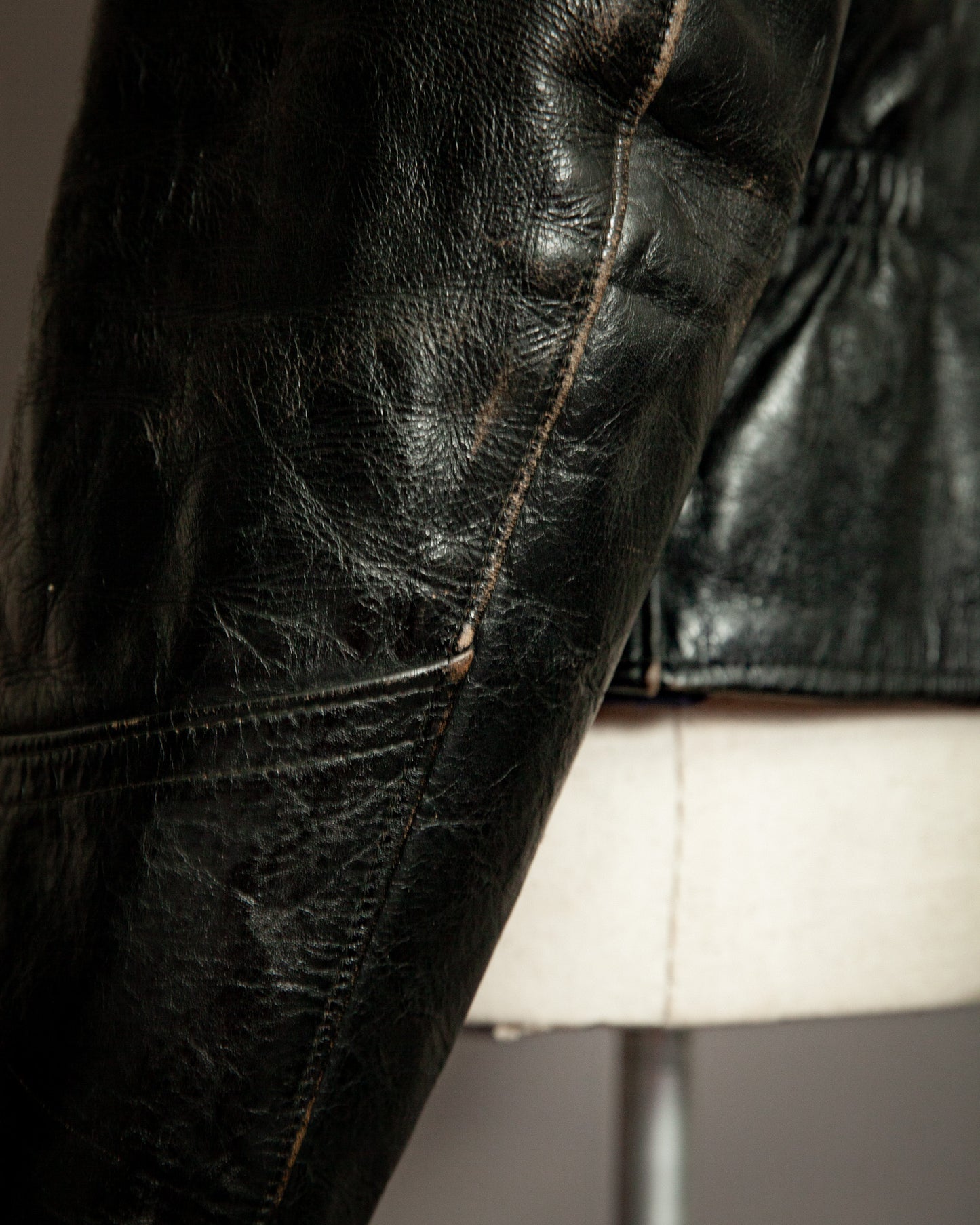 1940s German Dispatch Rider Horsehide Leather Jacket - Medium (42)
