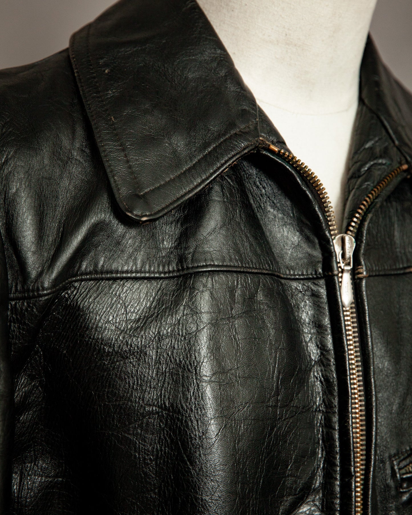 1940s German Dispatch Rider Horsehide Leather Jacket - Medium (42)