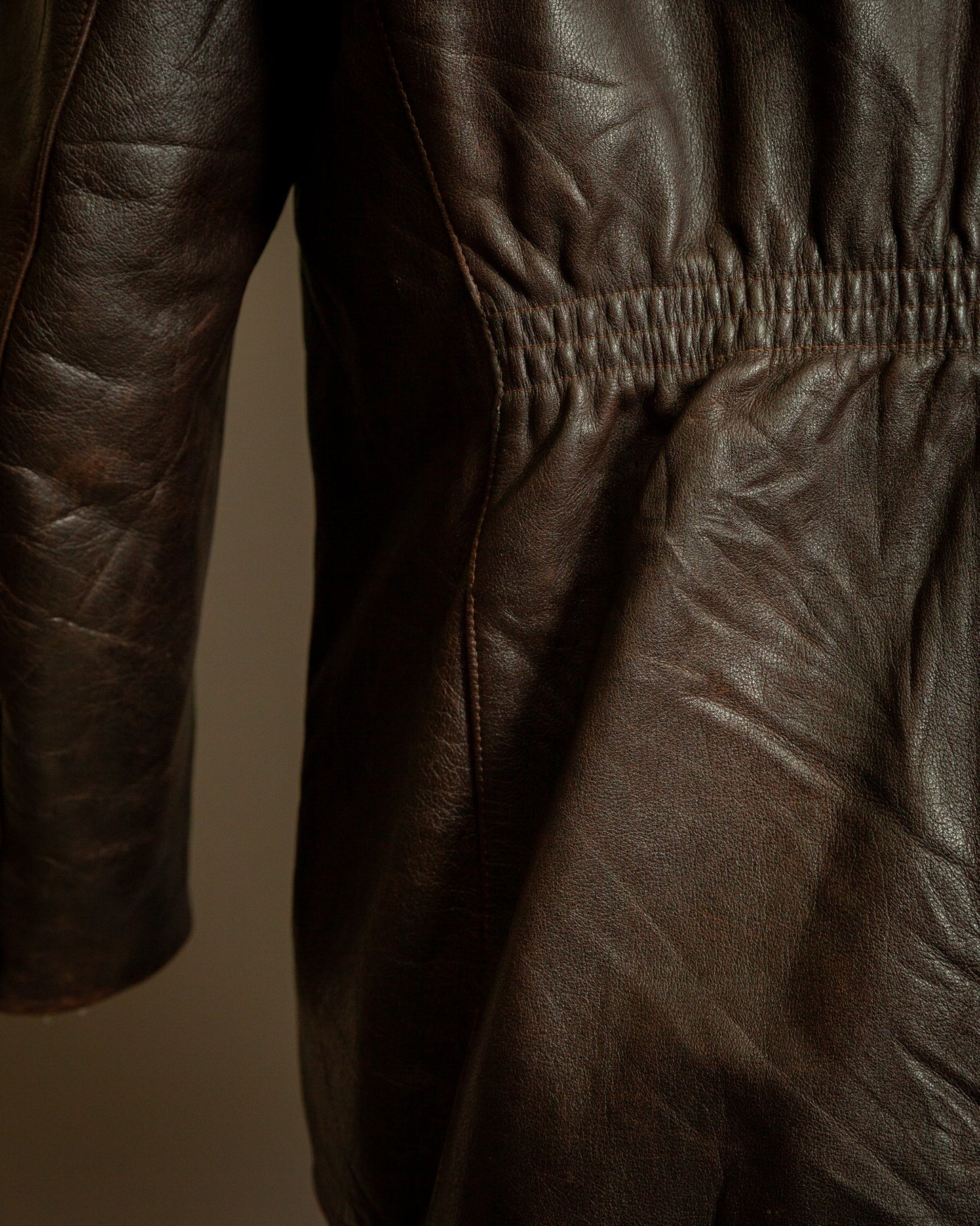 Vintage WW2 German Horsehide Leather Motorcycle Jacket - Large (44-46)