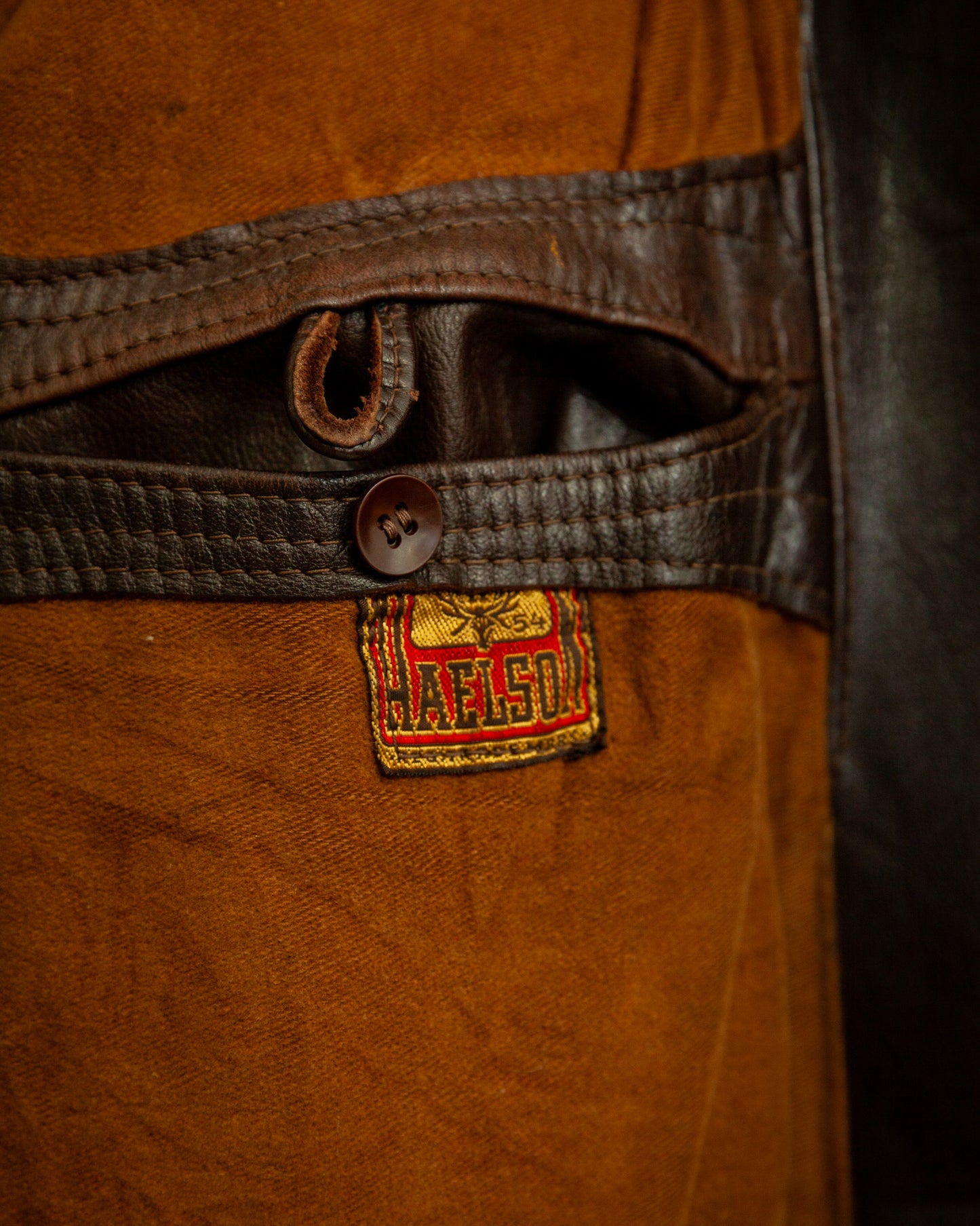 Vintage WW2 German Horsehide Leather Motorcycle Jacket - Large (44-46)