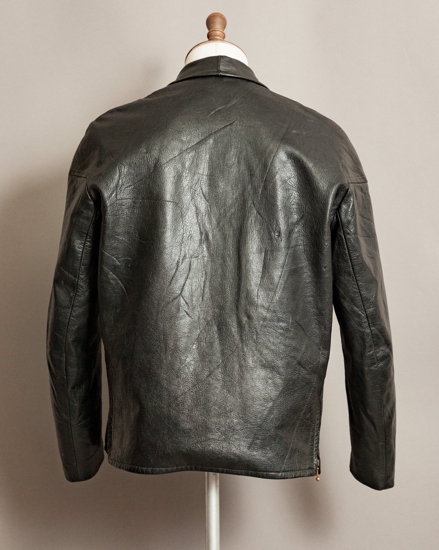 1940s Sejson Malung Goatskin Leather Work Jacket - Medium (42)