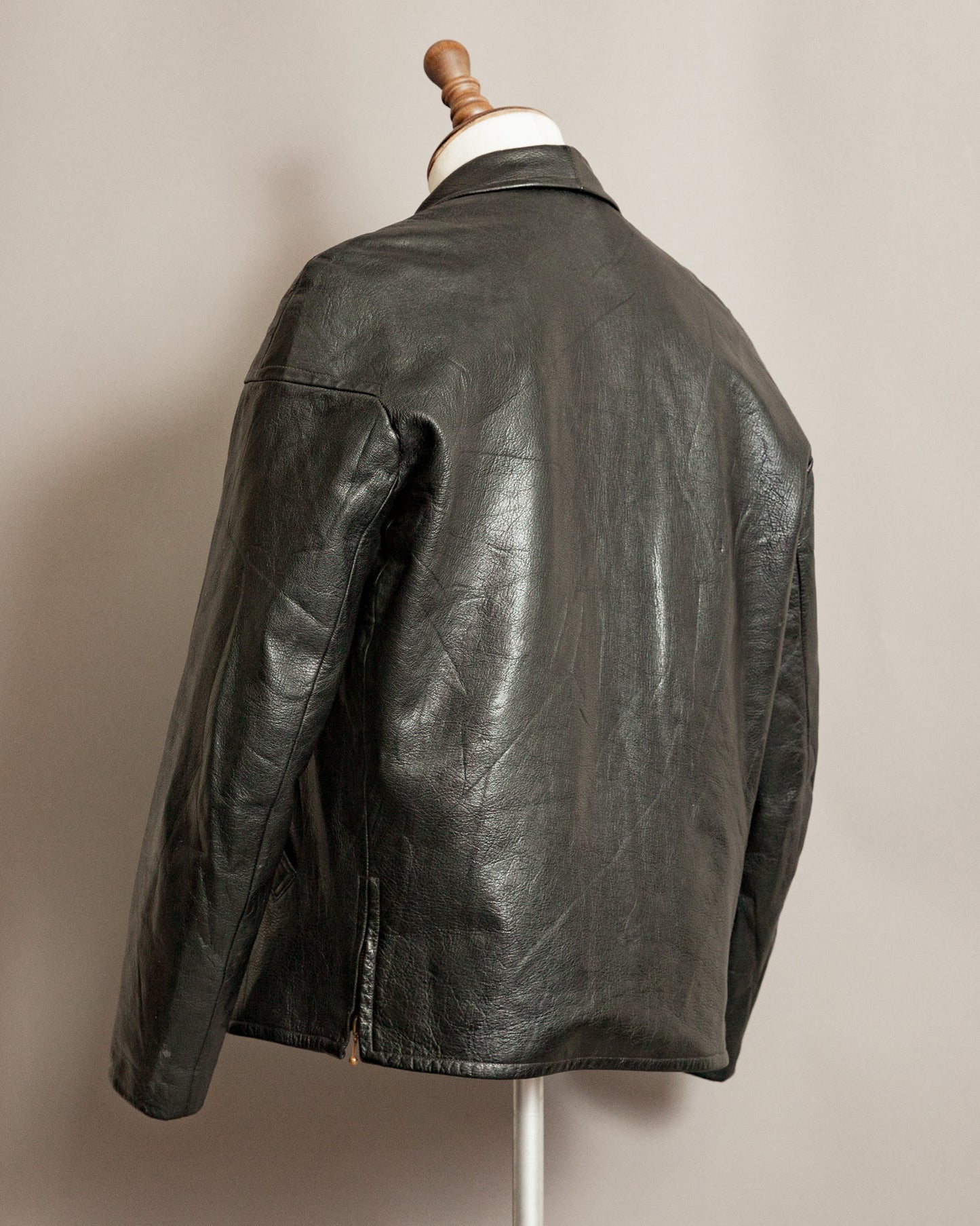 1940s Sejson Malung Goatskin Leather Work Jacket - Medium (42)