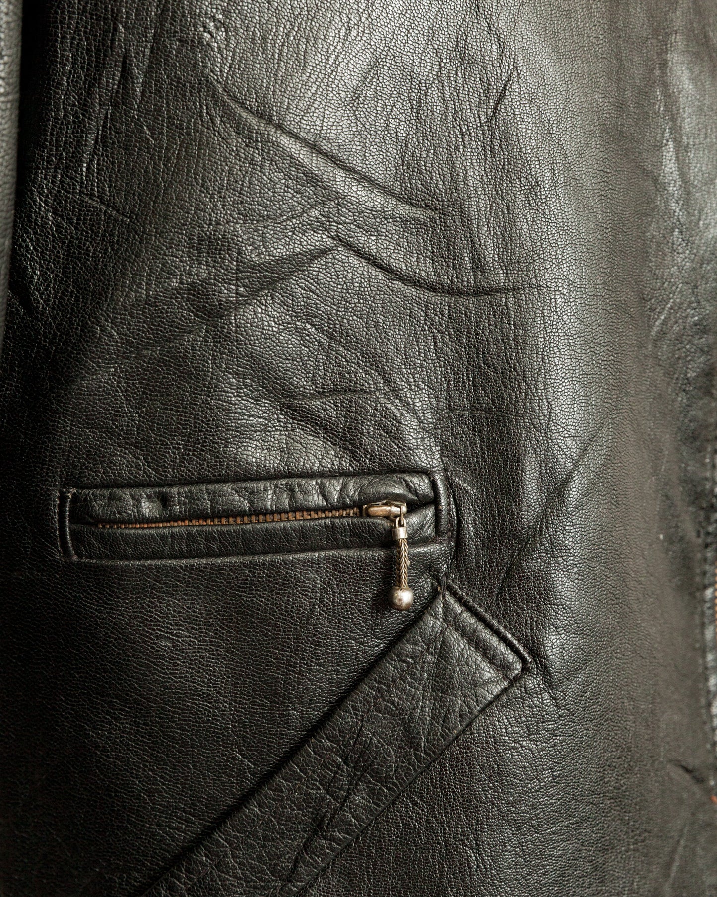 1940s Sejson Malung Goatskin Leather Work Jacket - Medium (42)