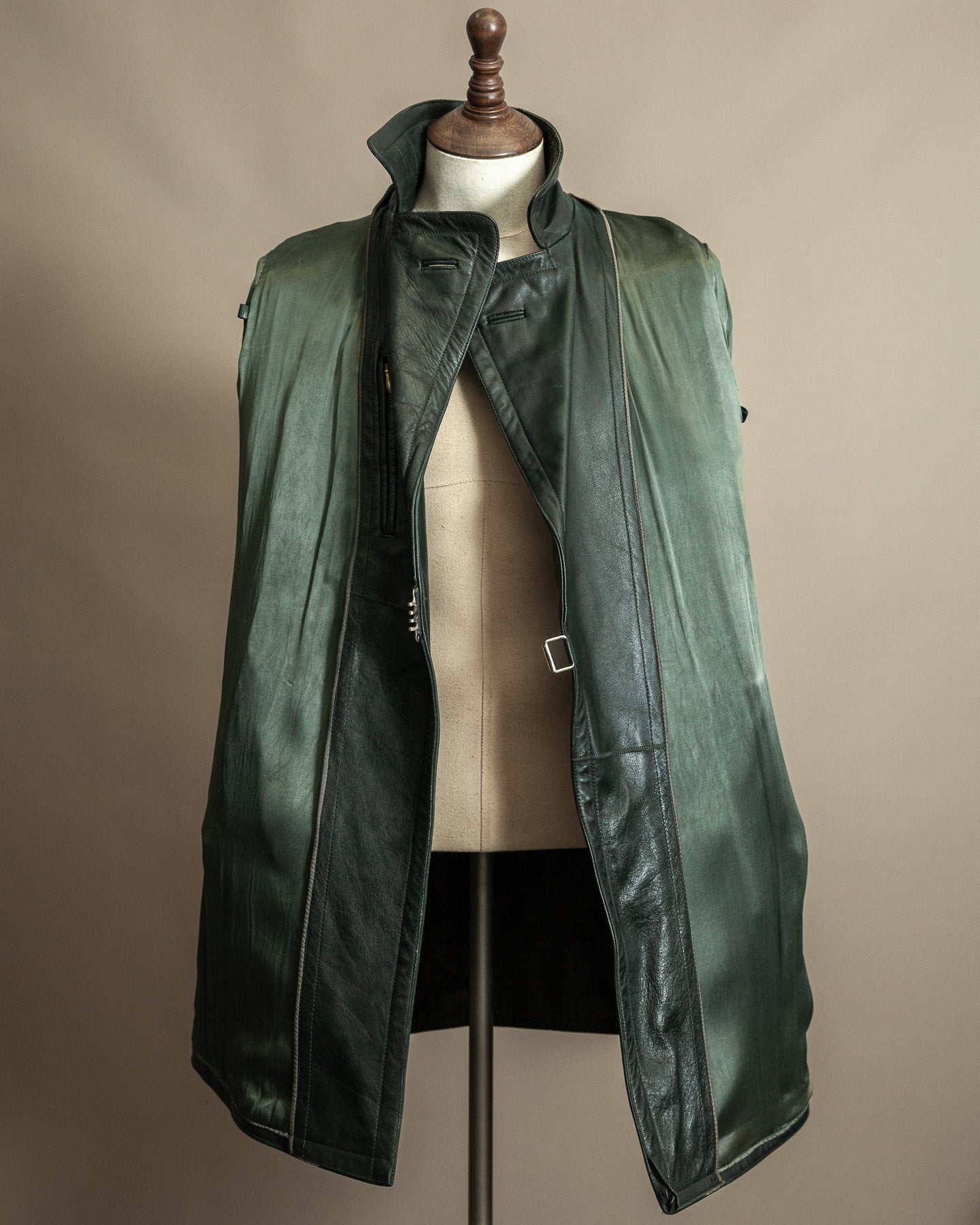 Vintage WW2 German Officers Leather Trench Coat